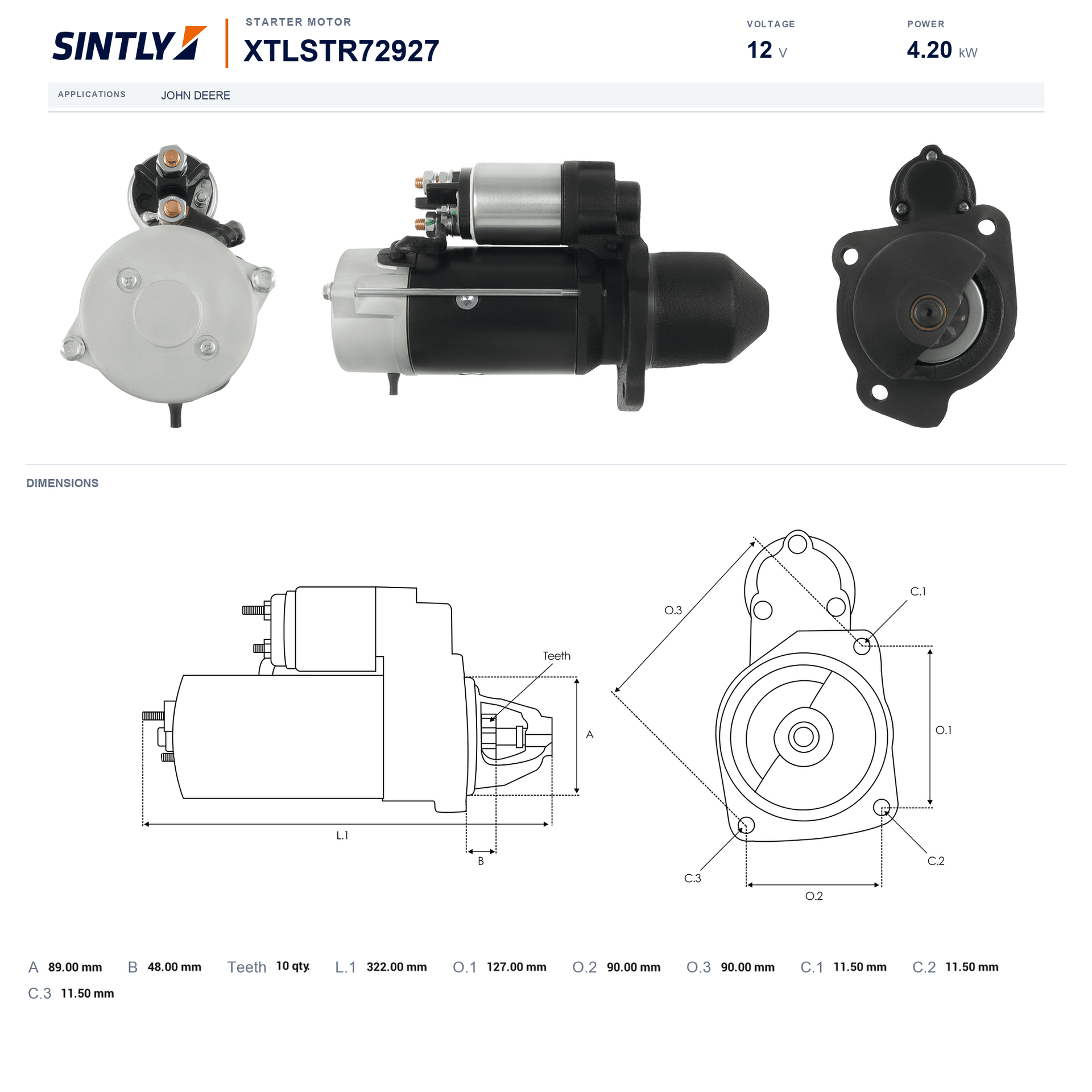 Starter XTLSTR72927