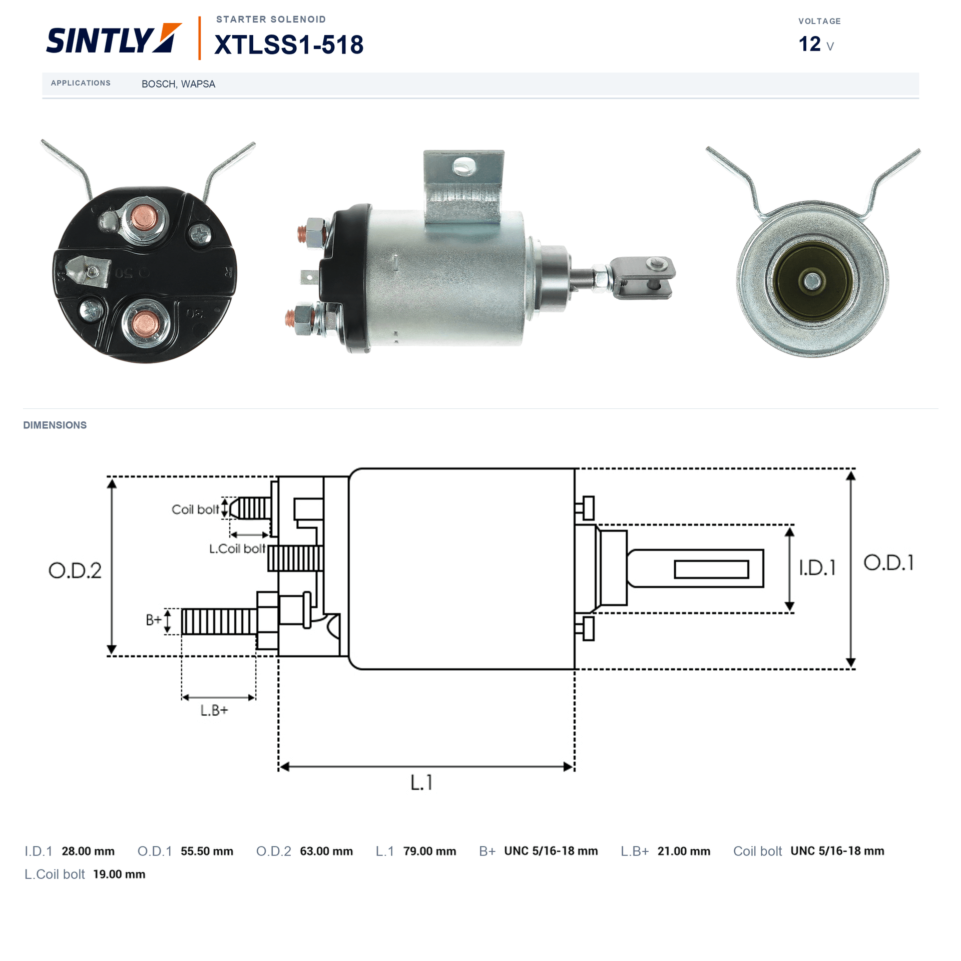 Starter Solenoid XTLSS1-518