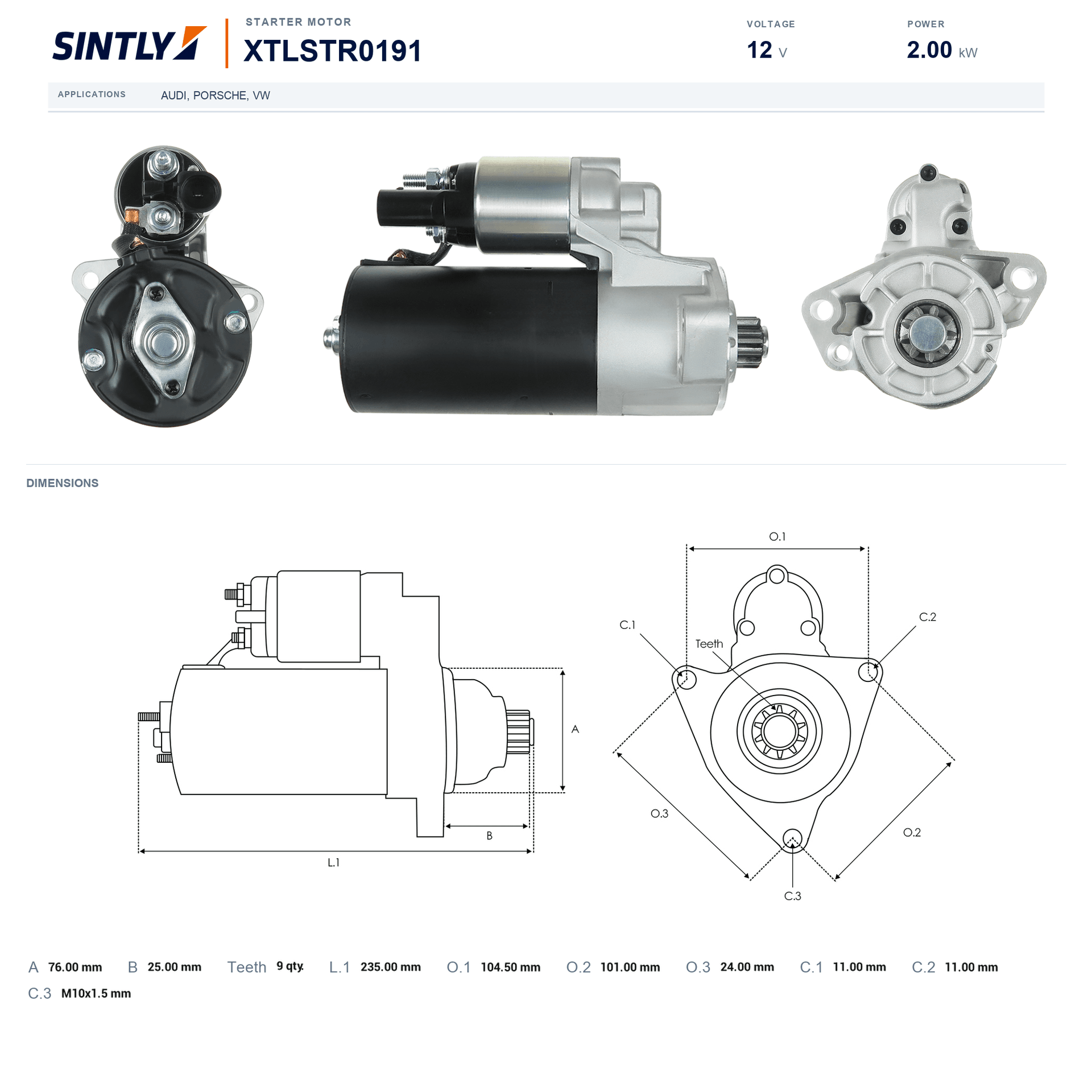 Starter XTLSTR0191