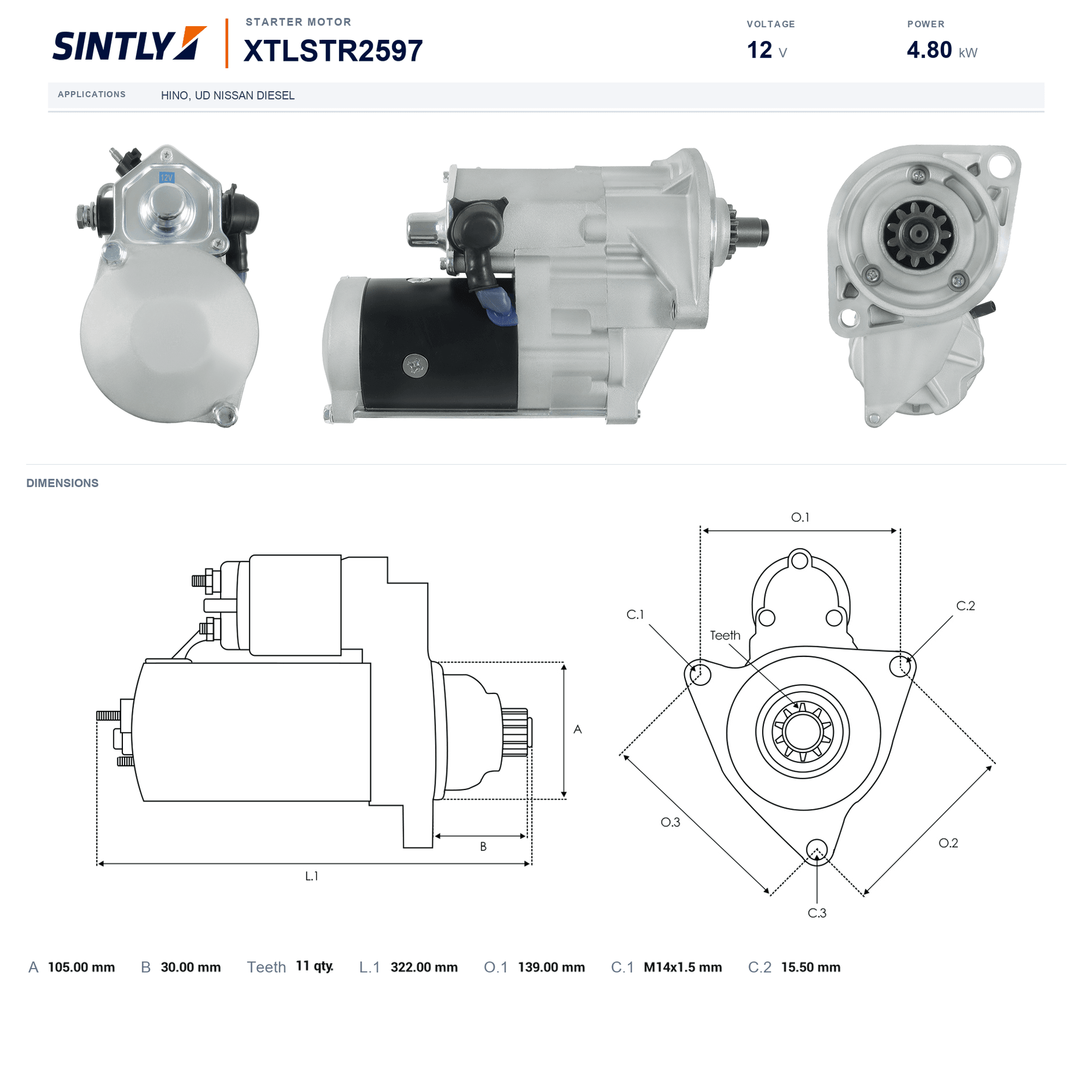 Starter XTLSTR2597