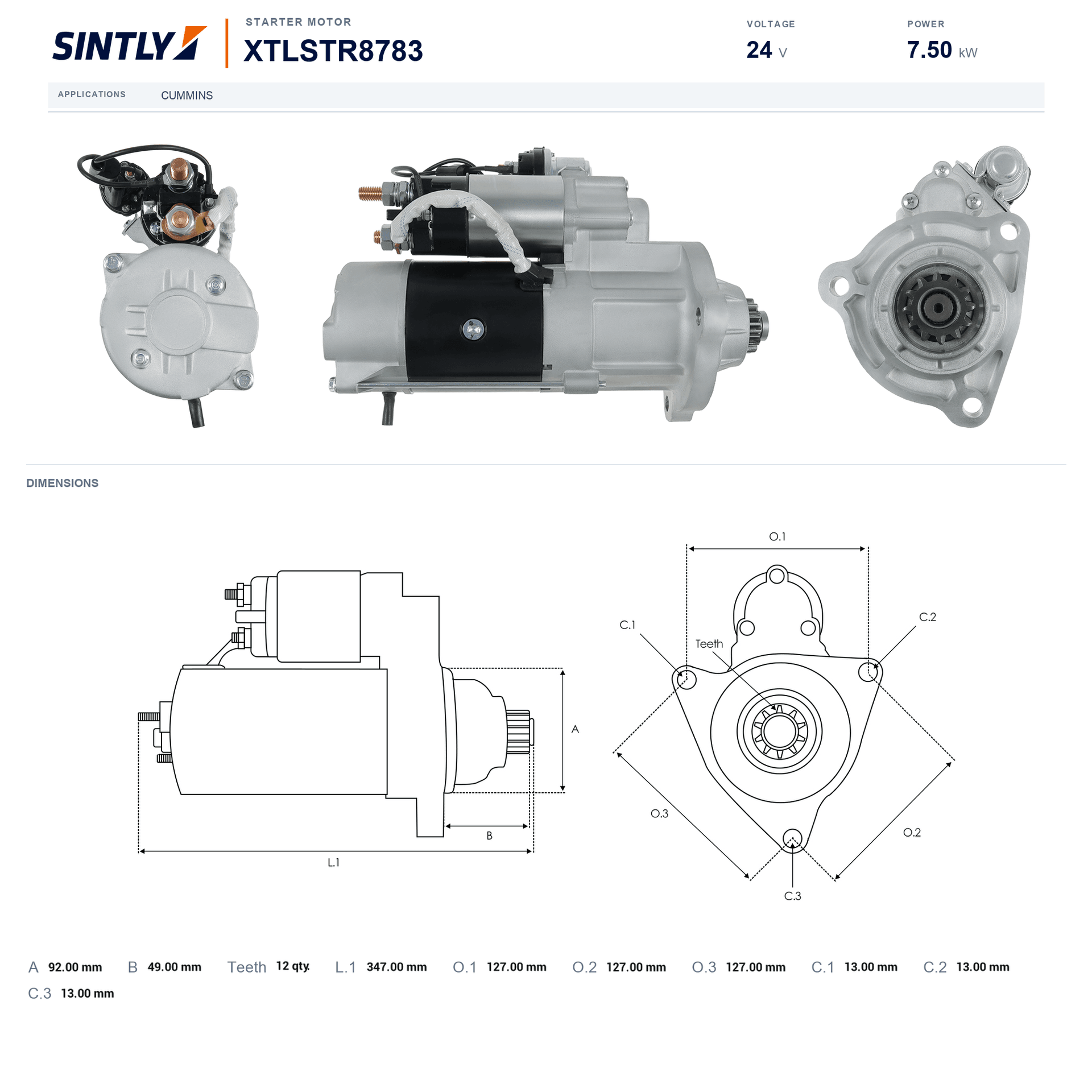 Starter XTLSTR8783