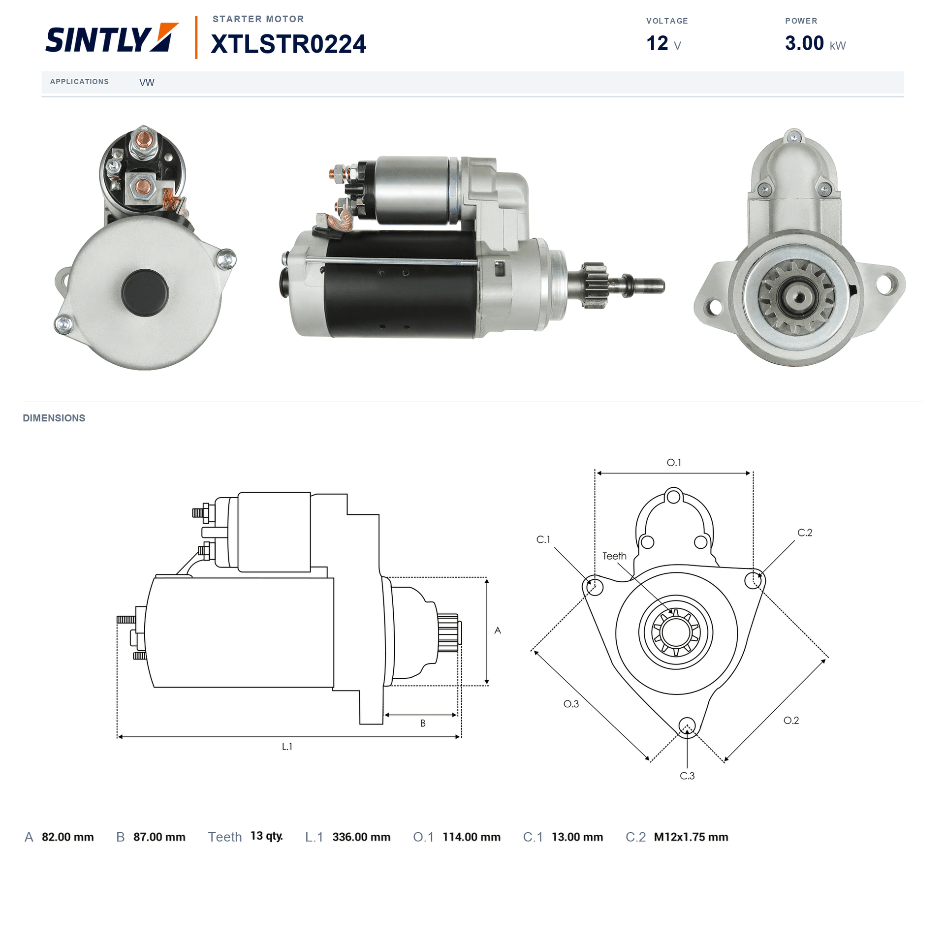 Starter XTLSTR0224