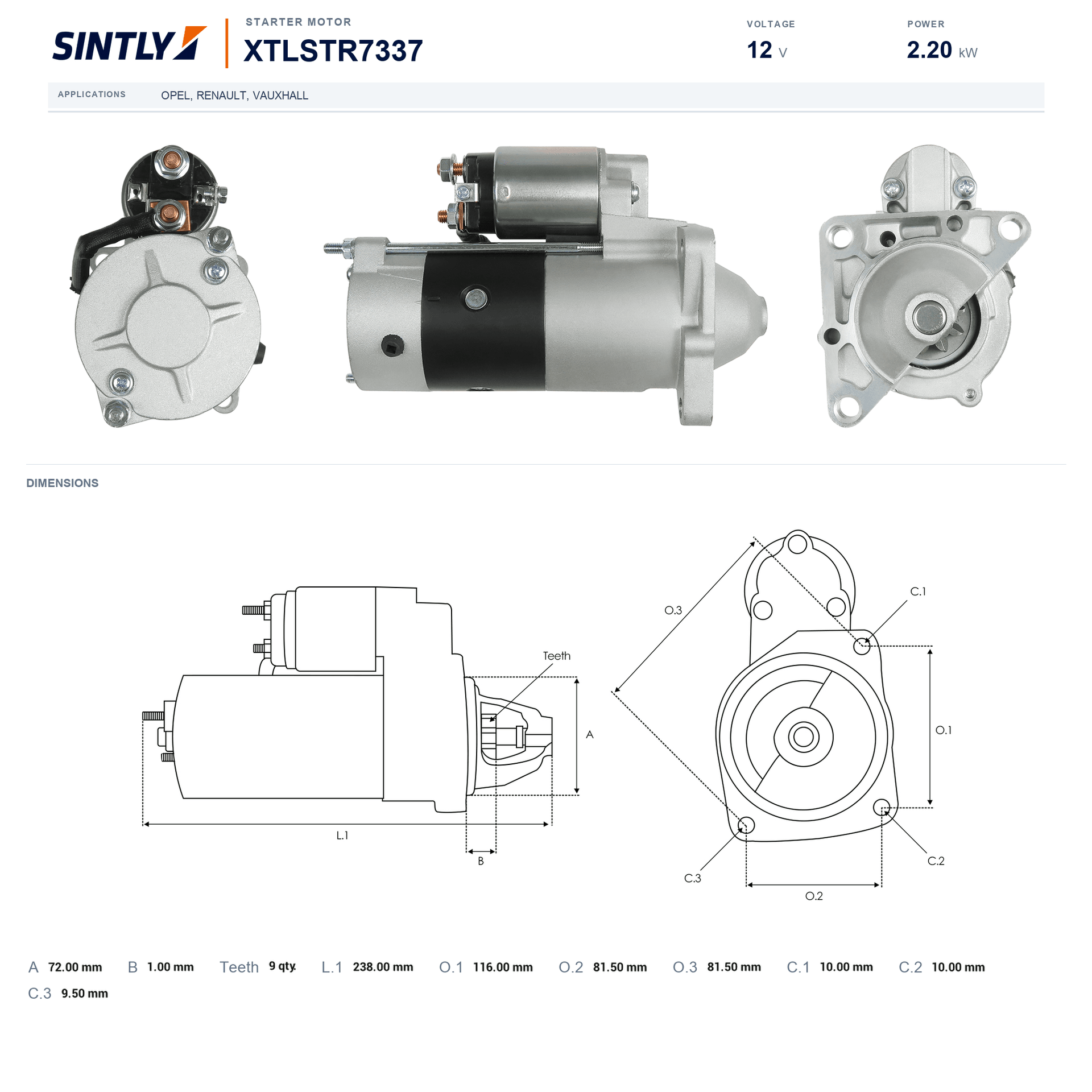 Starter XTLSTR7337
