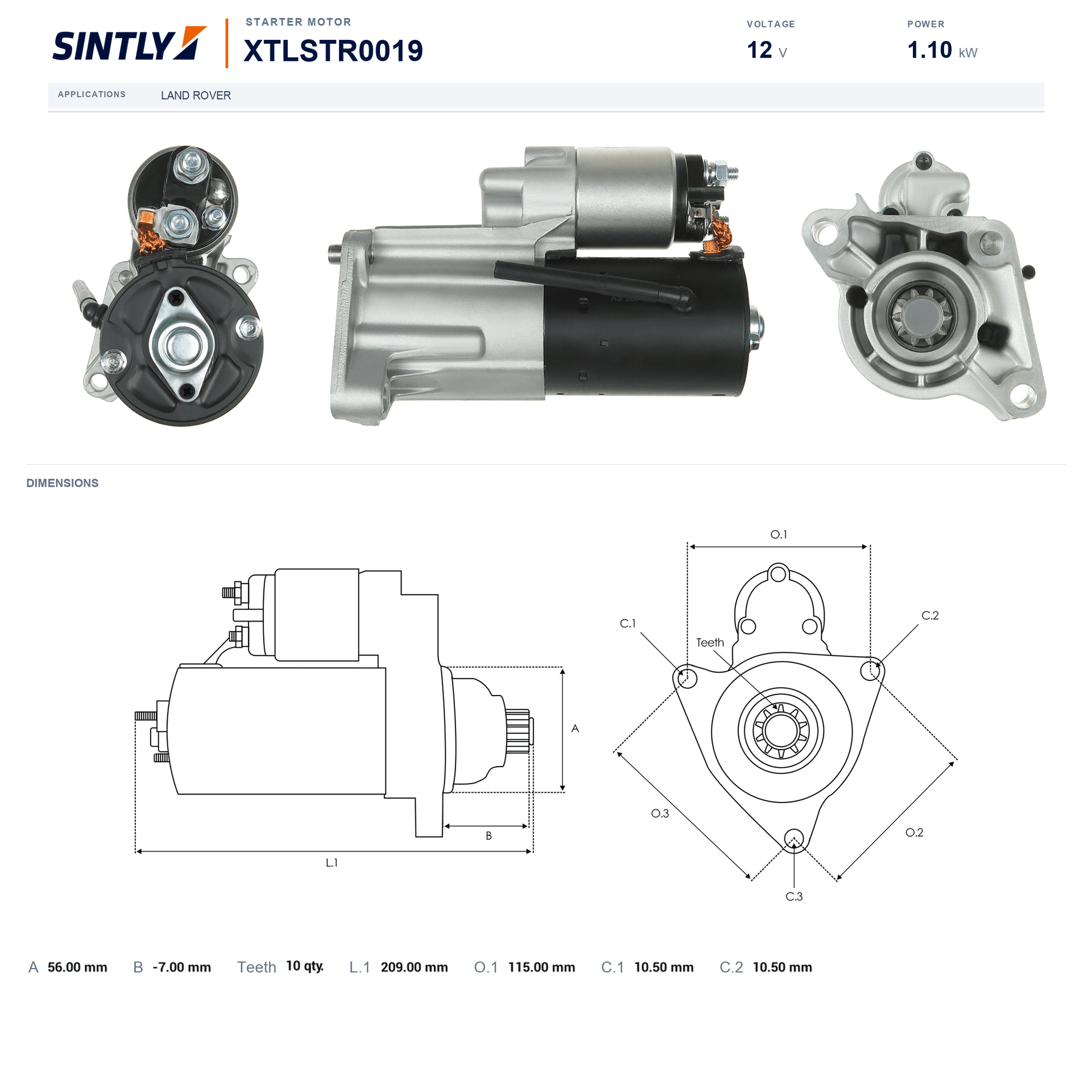 Starter XTLSTR0019