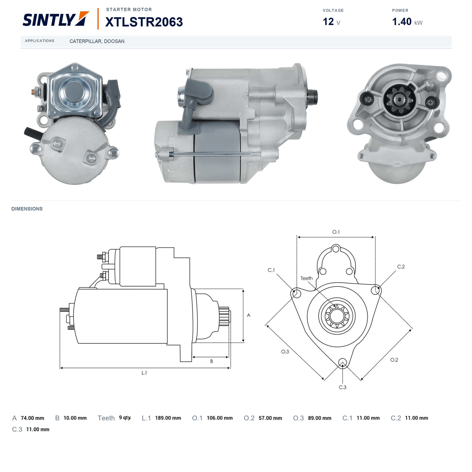 Starter XTLSTR2063