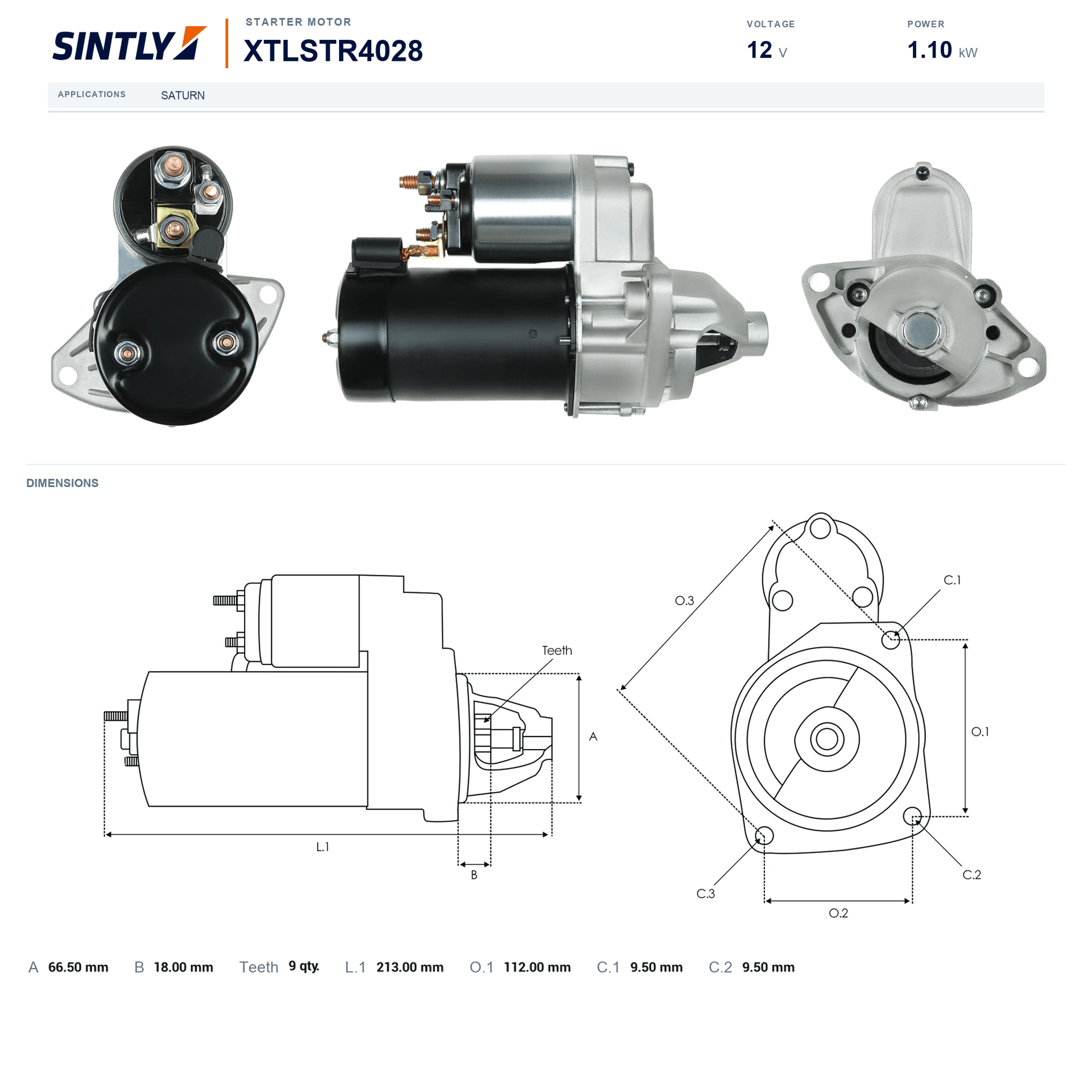 Starter XTLSTR4028