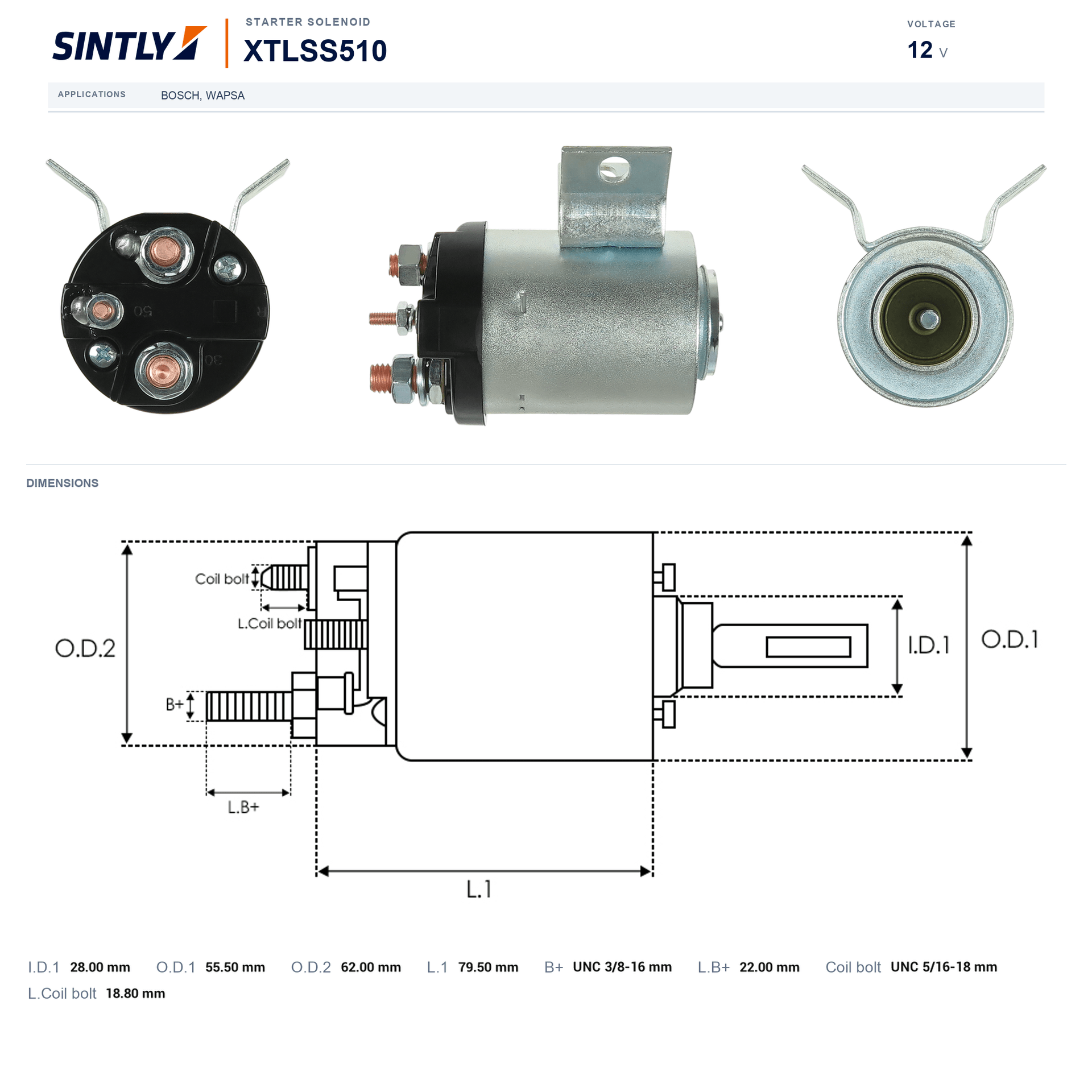 Starter Solenoid XTLSS510