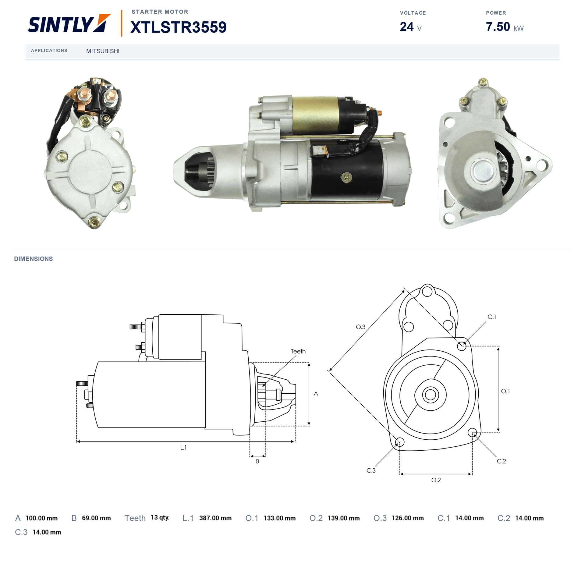 Starter XTLSTR3559