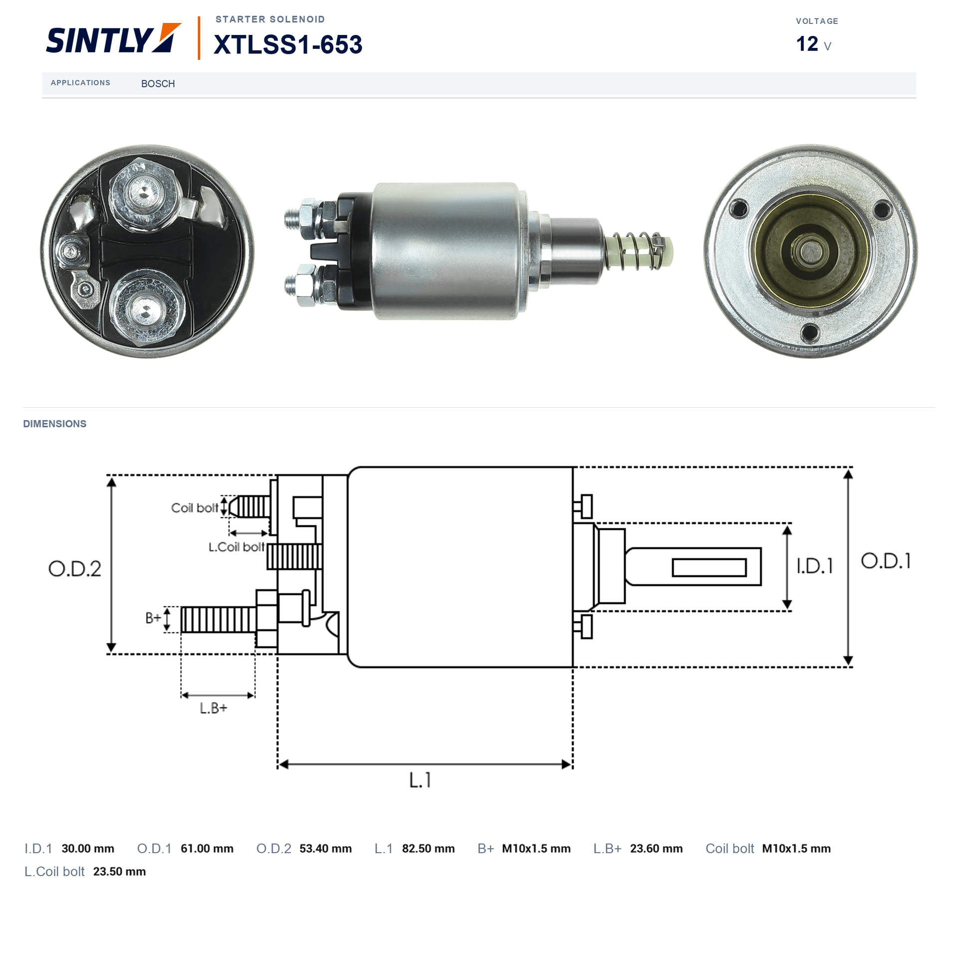 Starter Solenoid XTLSS1-653