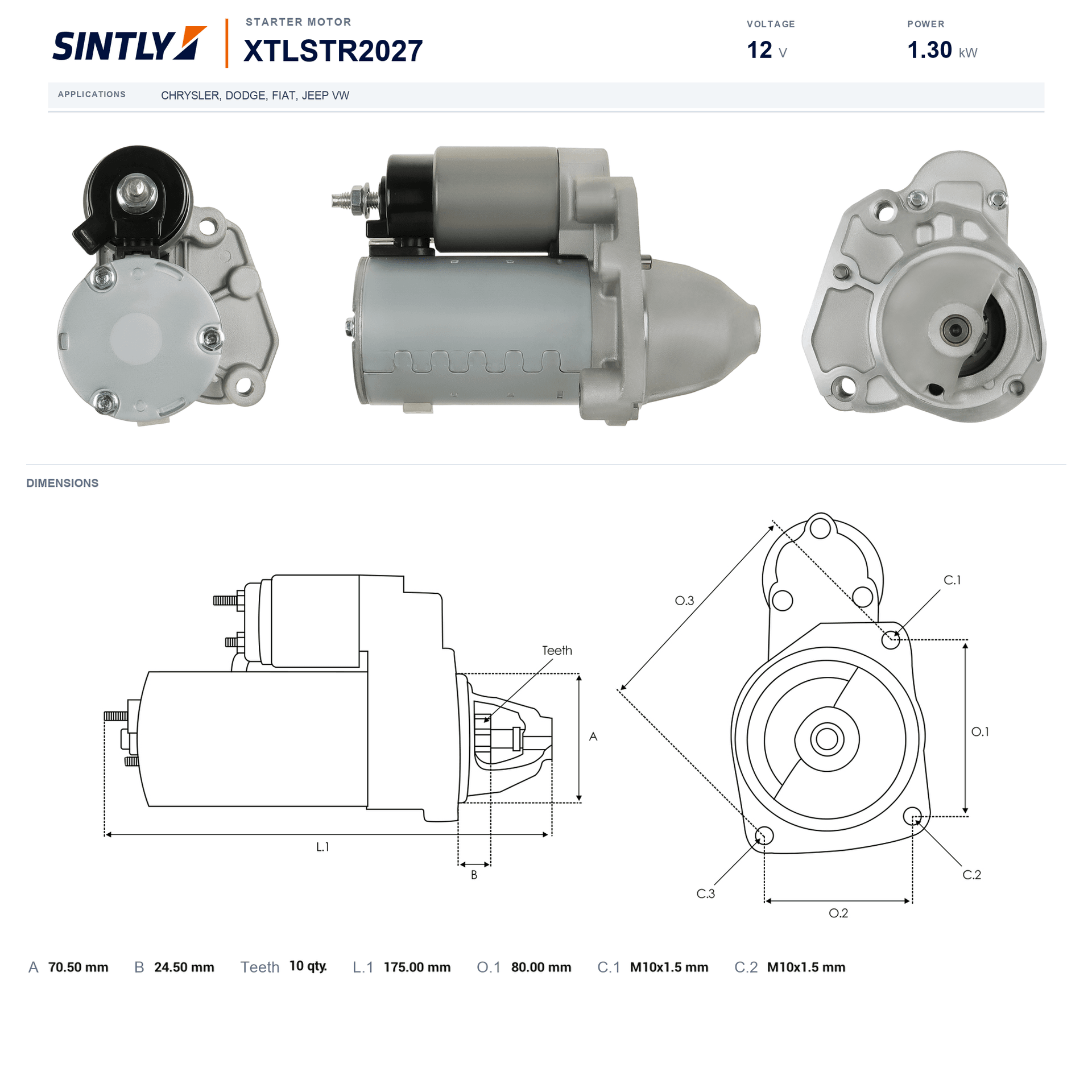 Starter XTLSTR2027