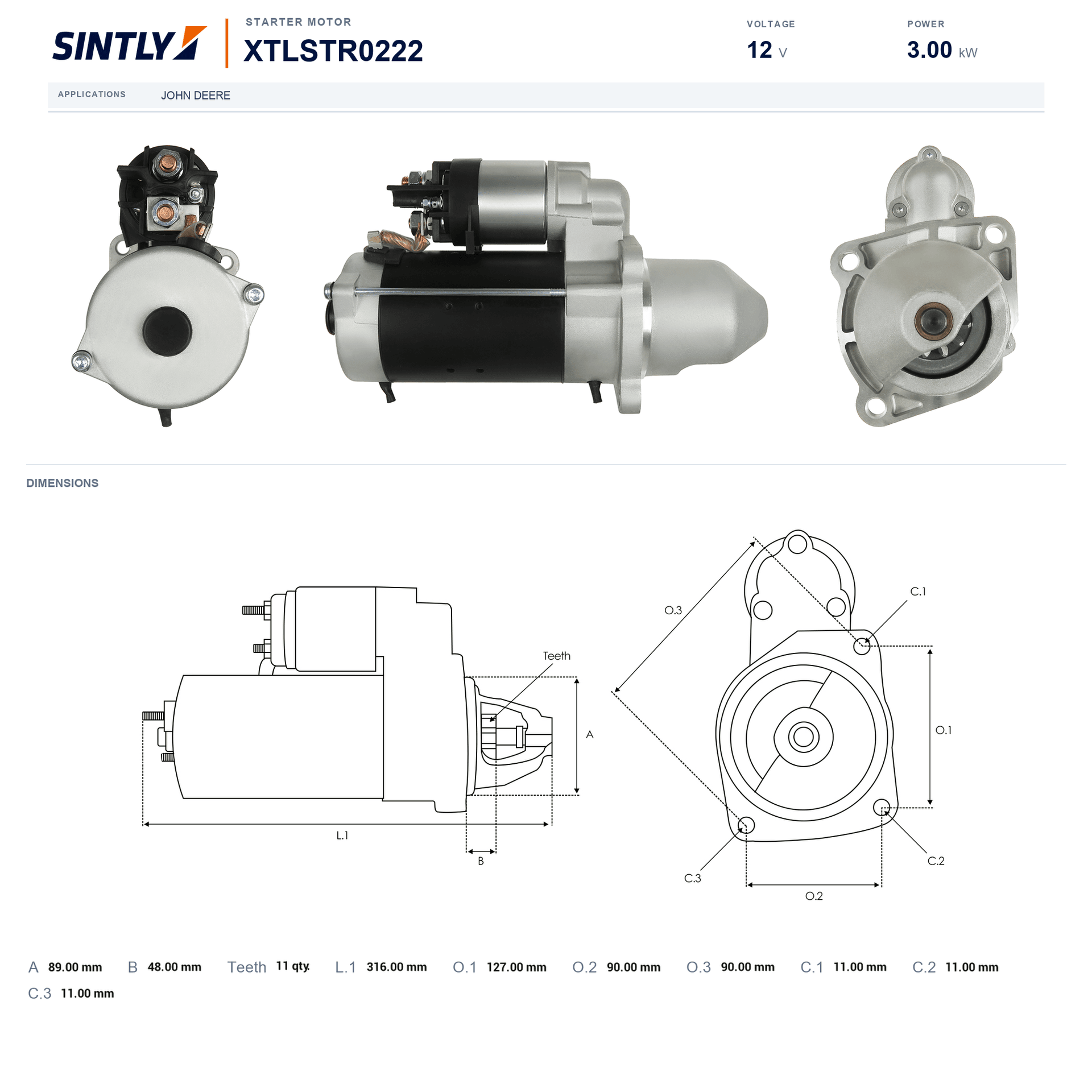 Starter XTLSTR0222
