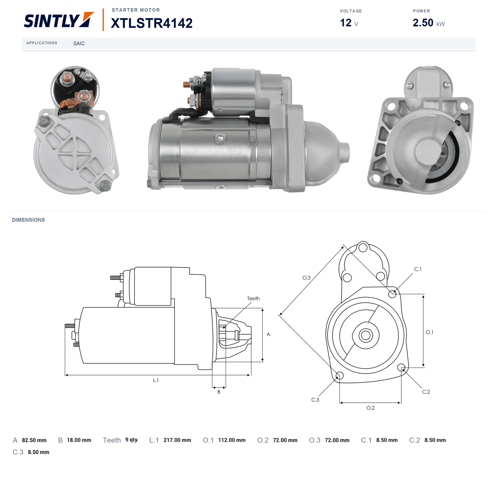 Starter XTLSTR4142