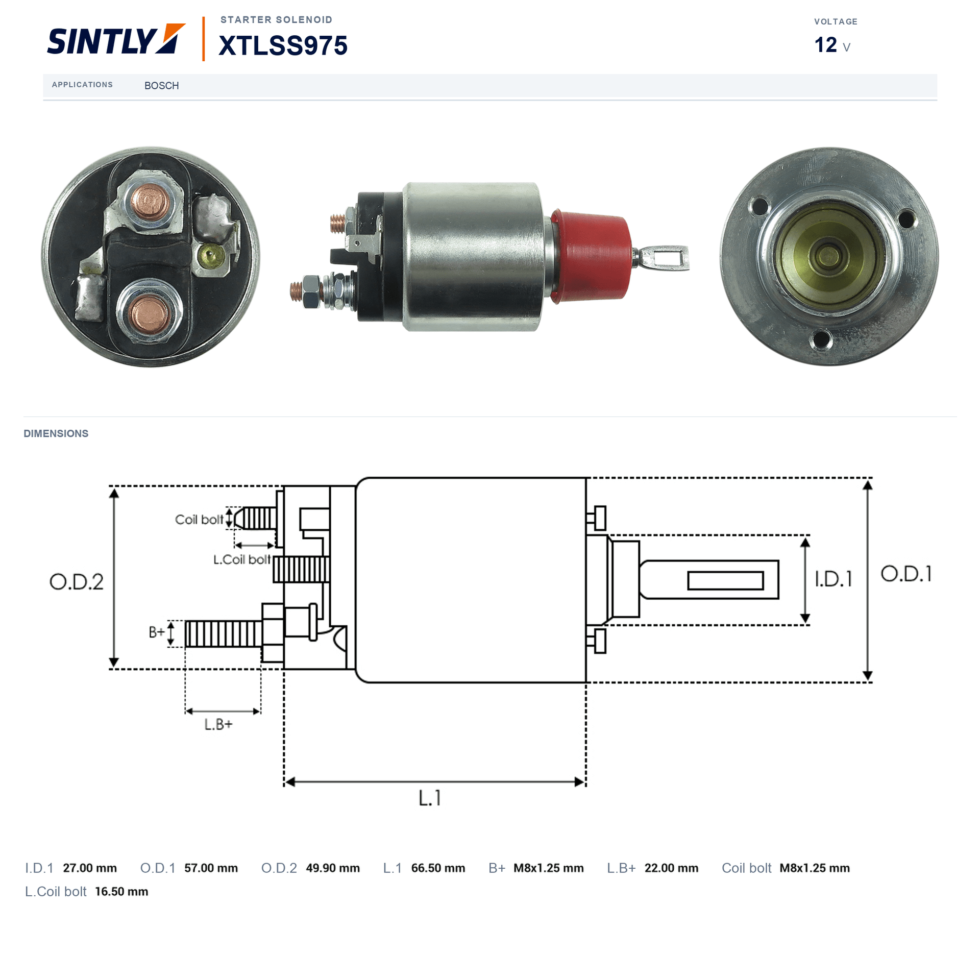 Starter Solenoid XTLSS975