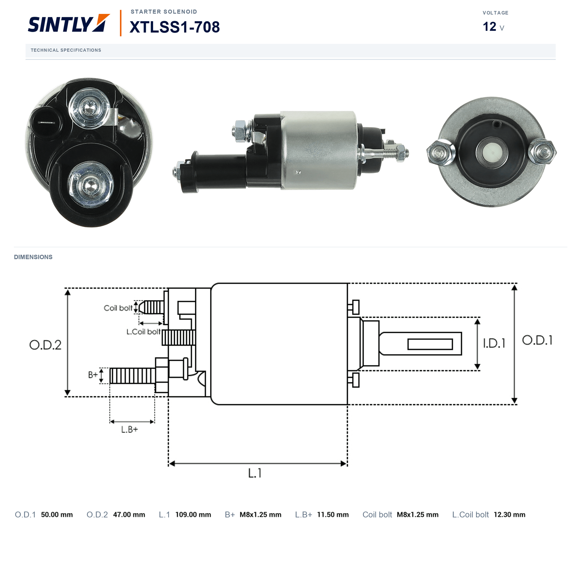 Starter Solenoid XTLSS1-708