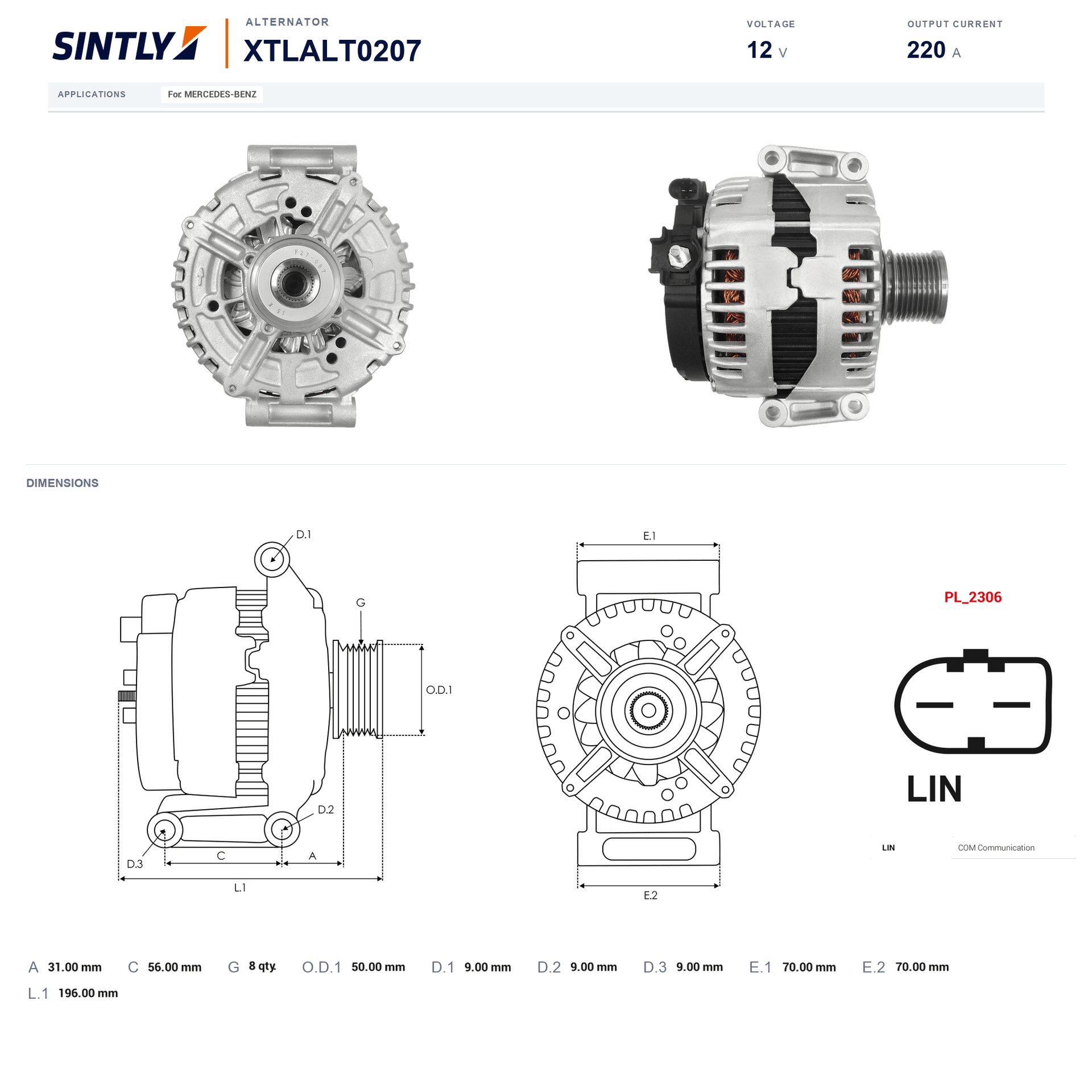 Alternator XTLALT0207
