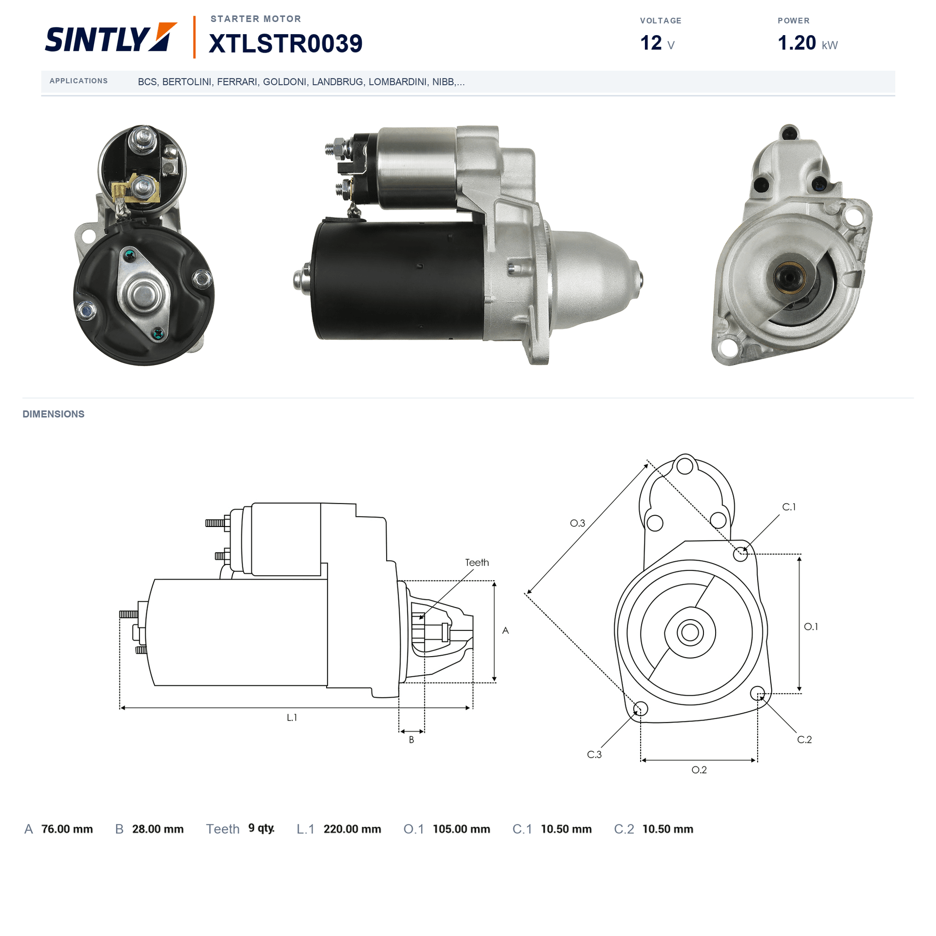 Starter XTLSTR0039