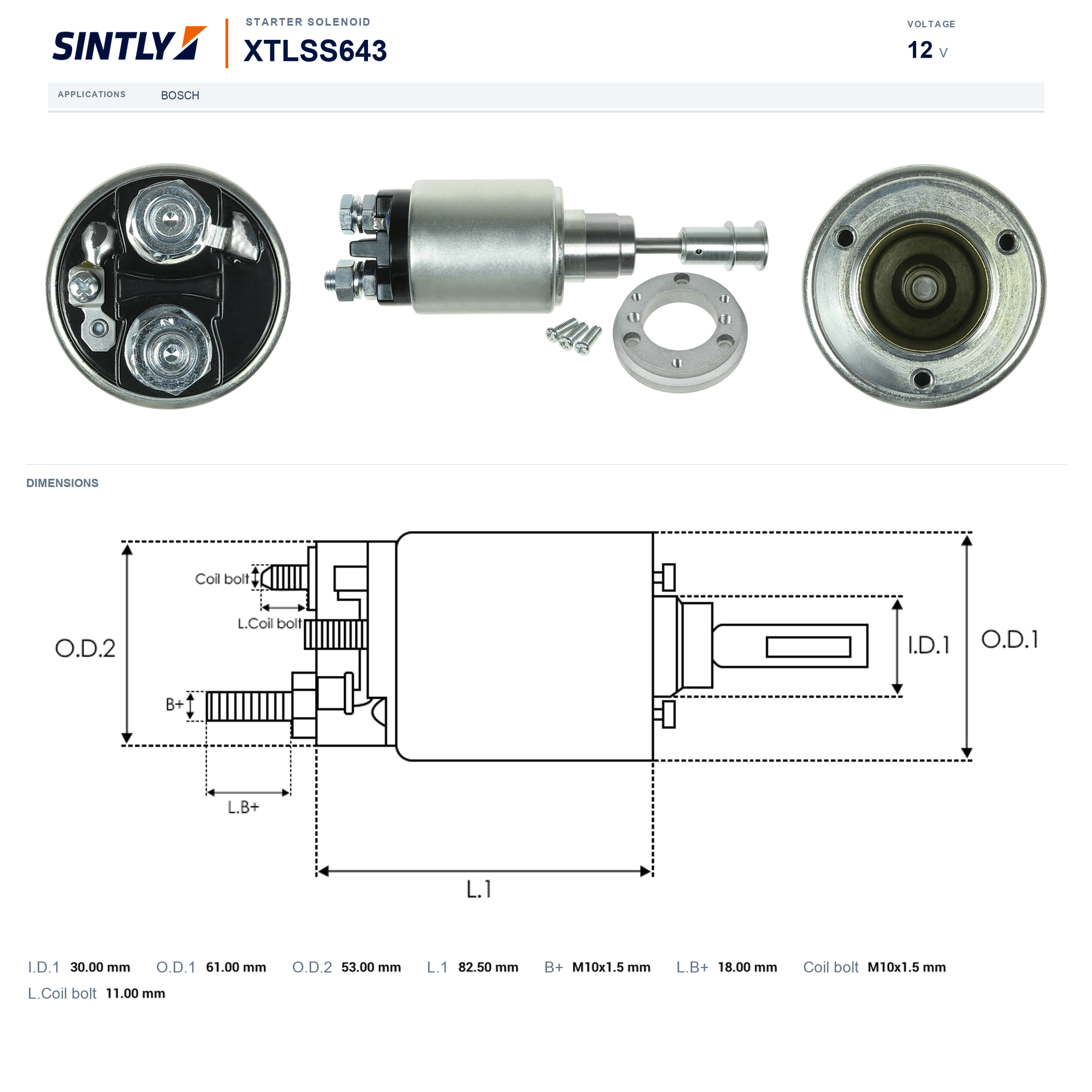 Starter Solenoid XTLSS643