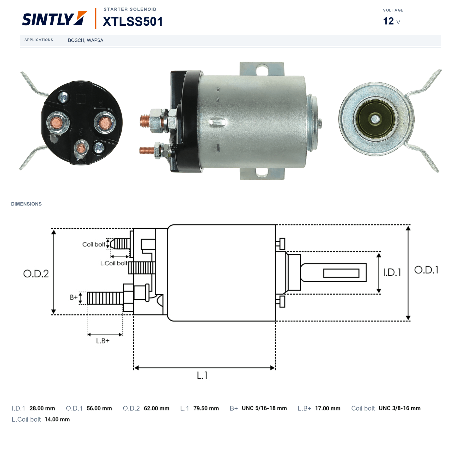 Starter Solenoid XTLSS501
