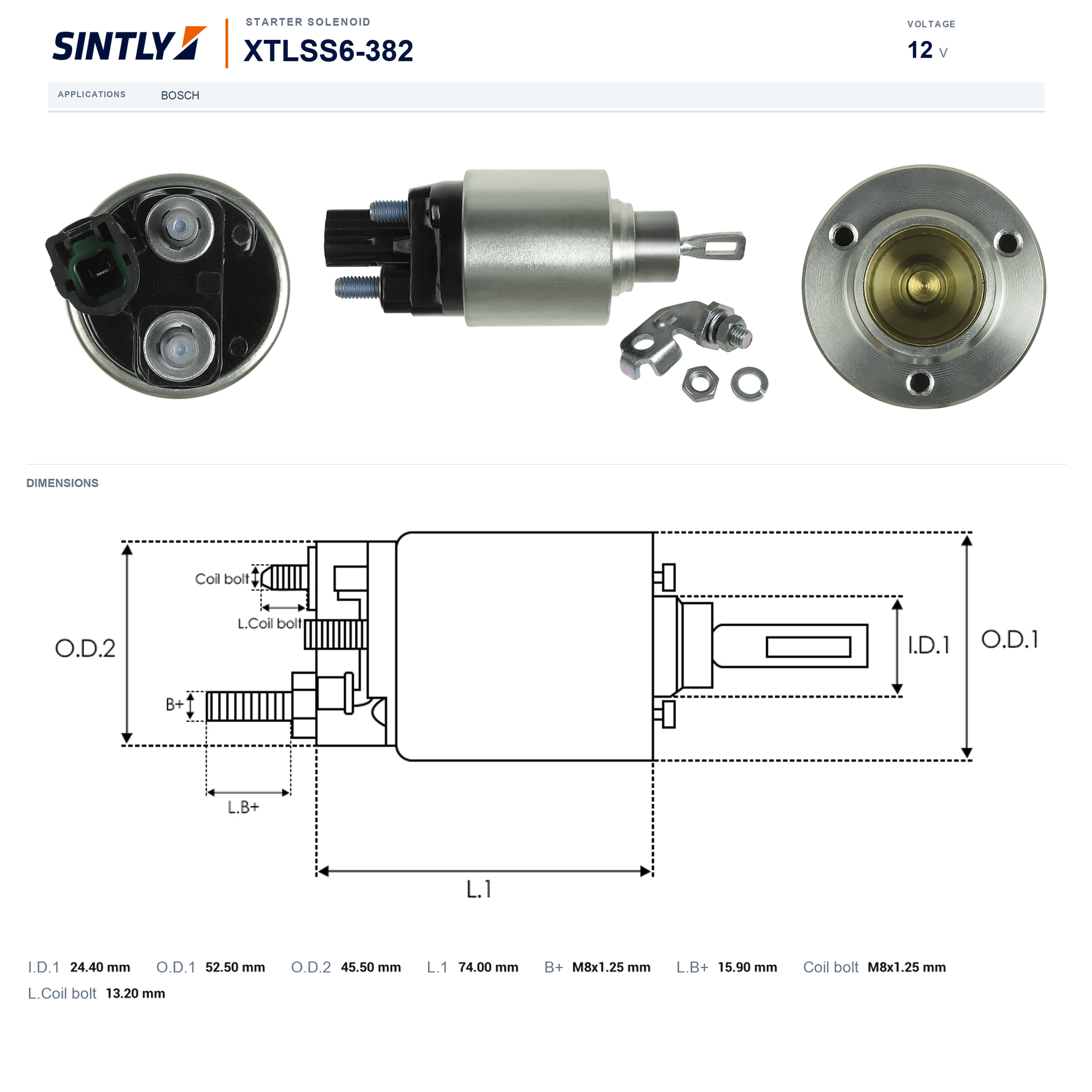 Starter Solenoid XTLSS6-382
