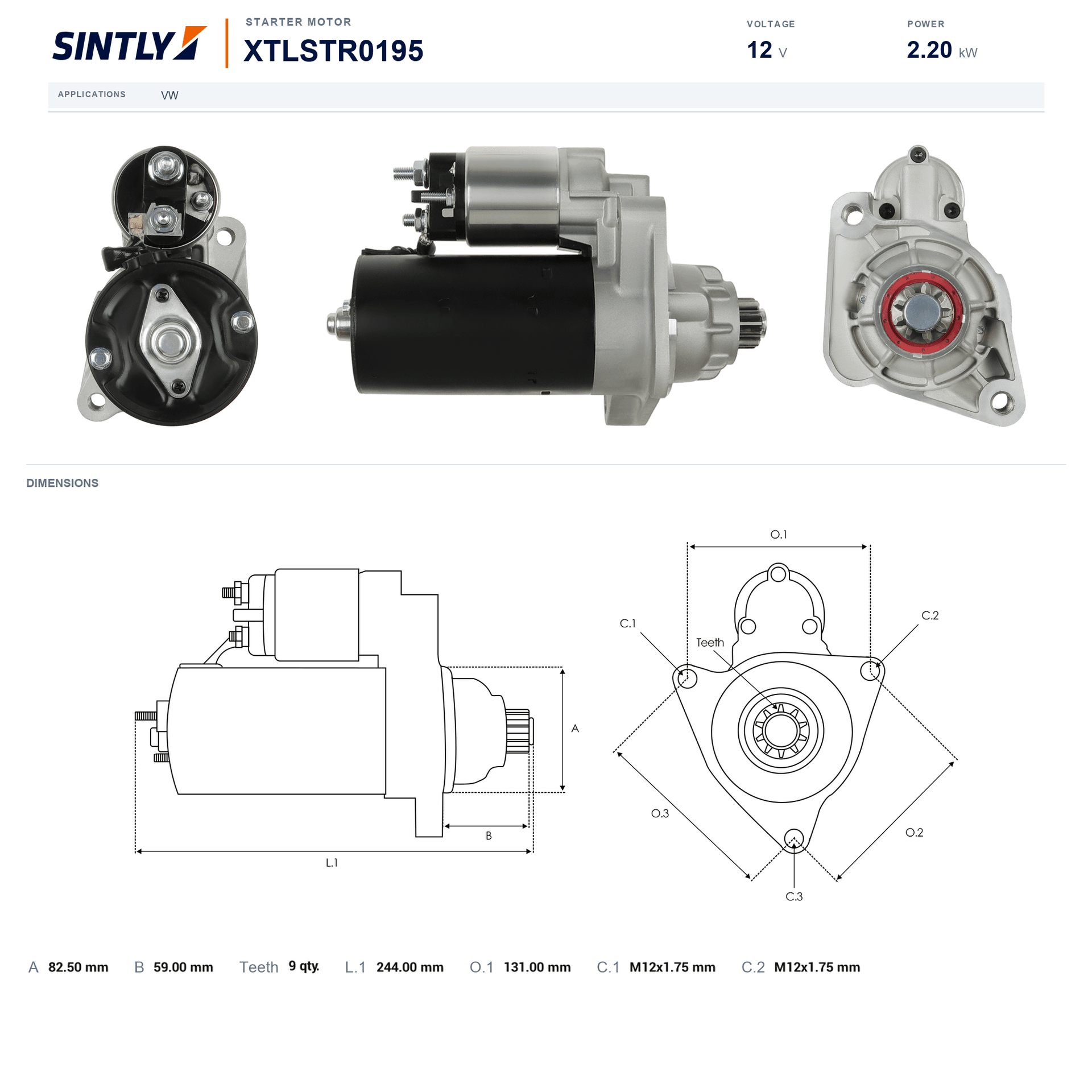 Starter XTLSTR0195