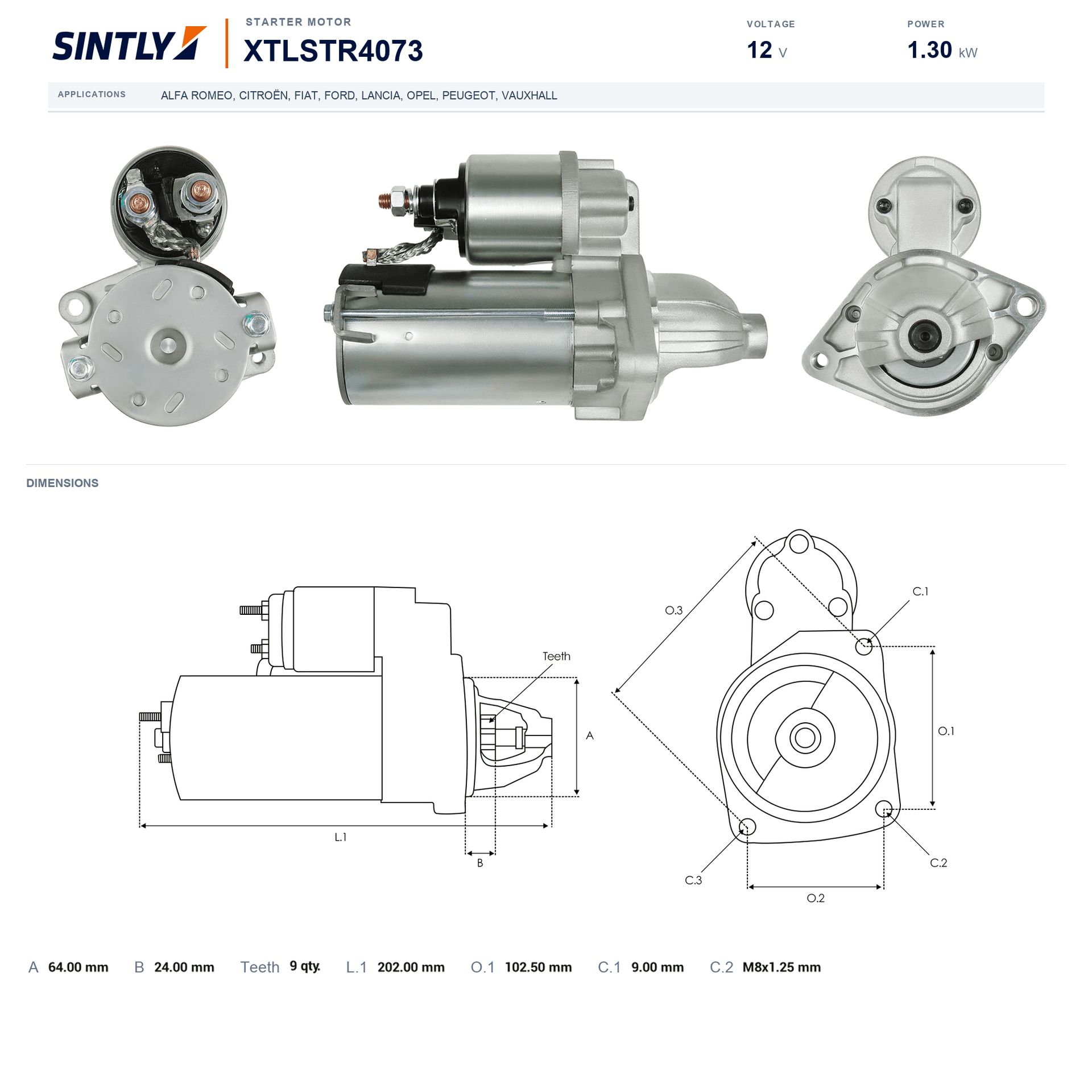 Starter XTLSTR4073