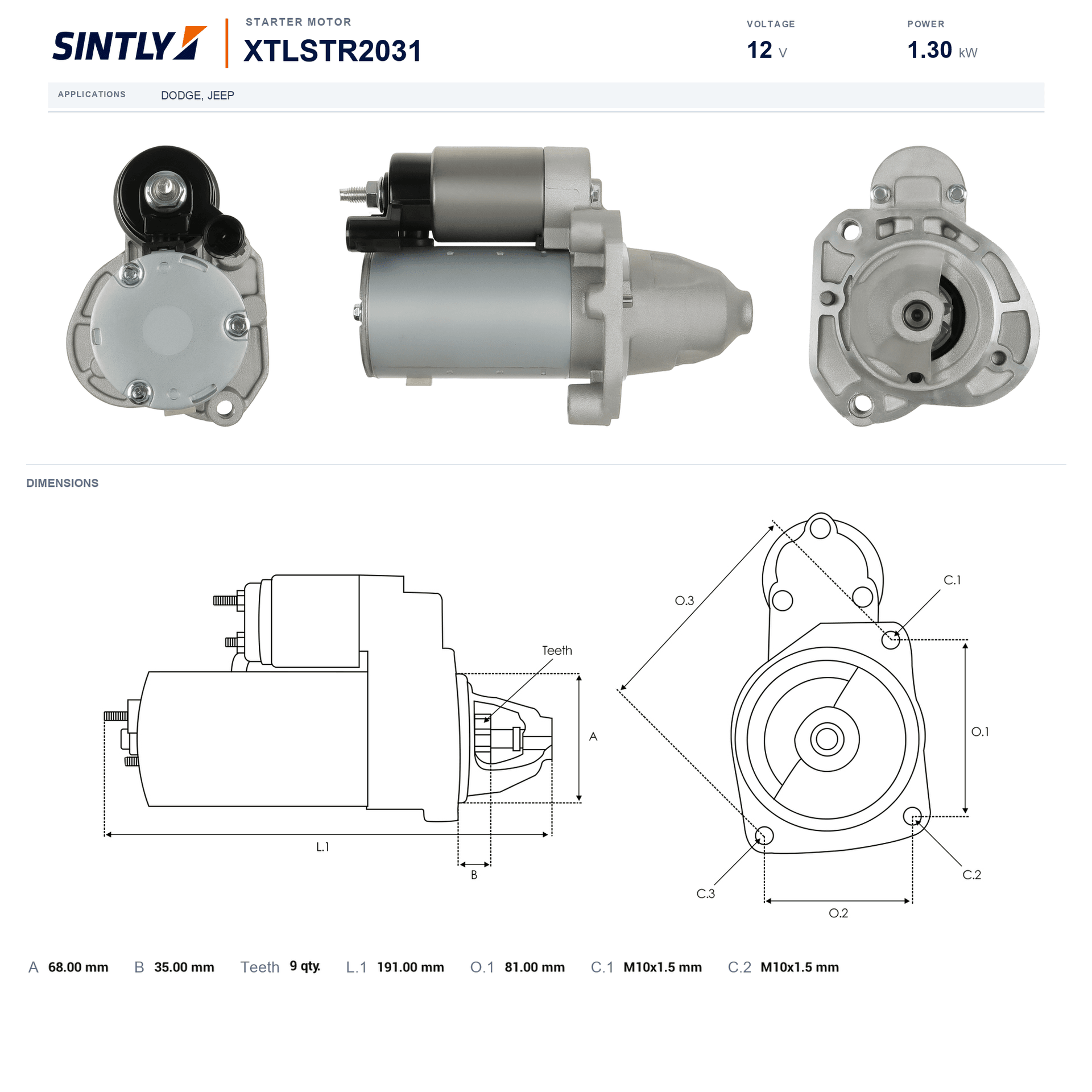 Starter XTLSTR2031