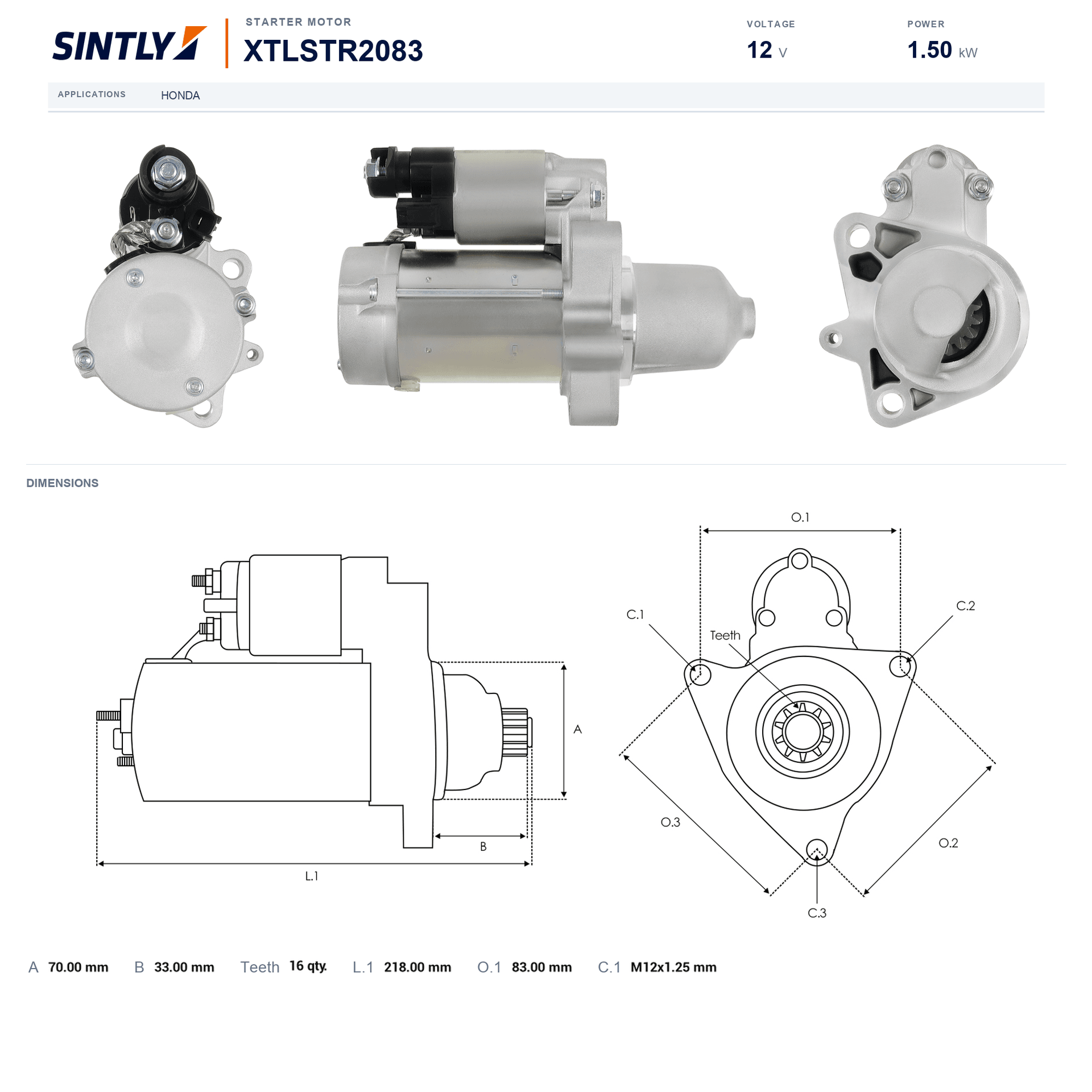 Starter XTLSTR2083