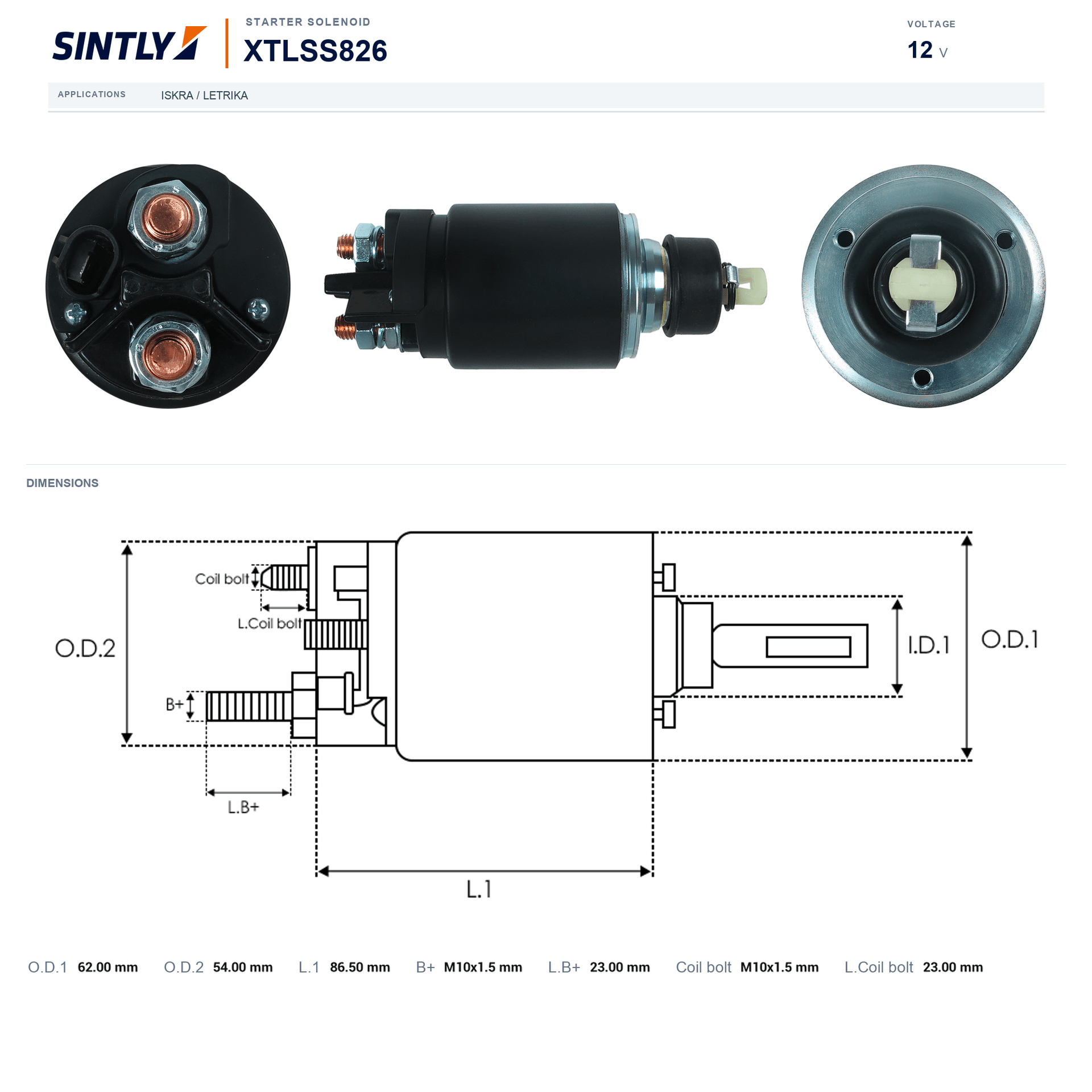 Starter Solenoid XTLSS826