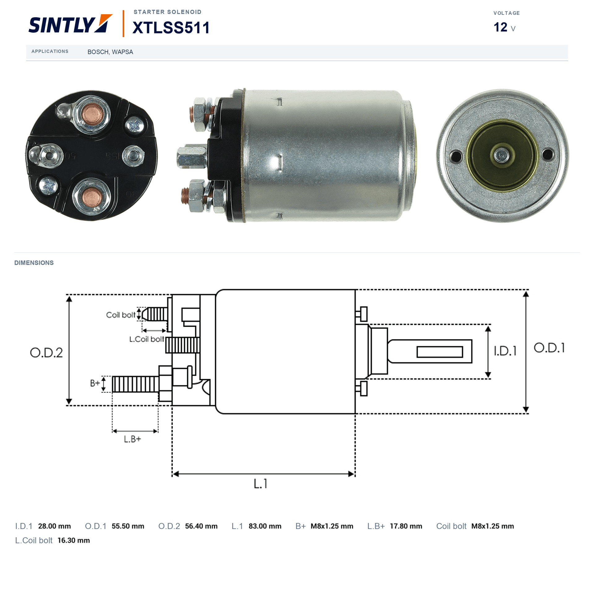 Starter Solenoid XTLSS511
