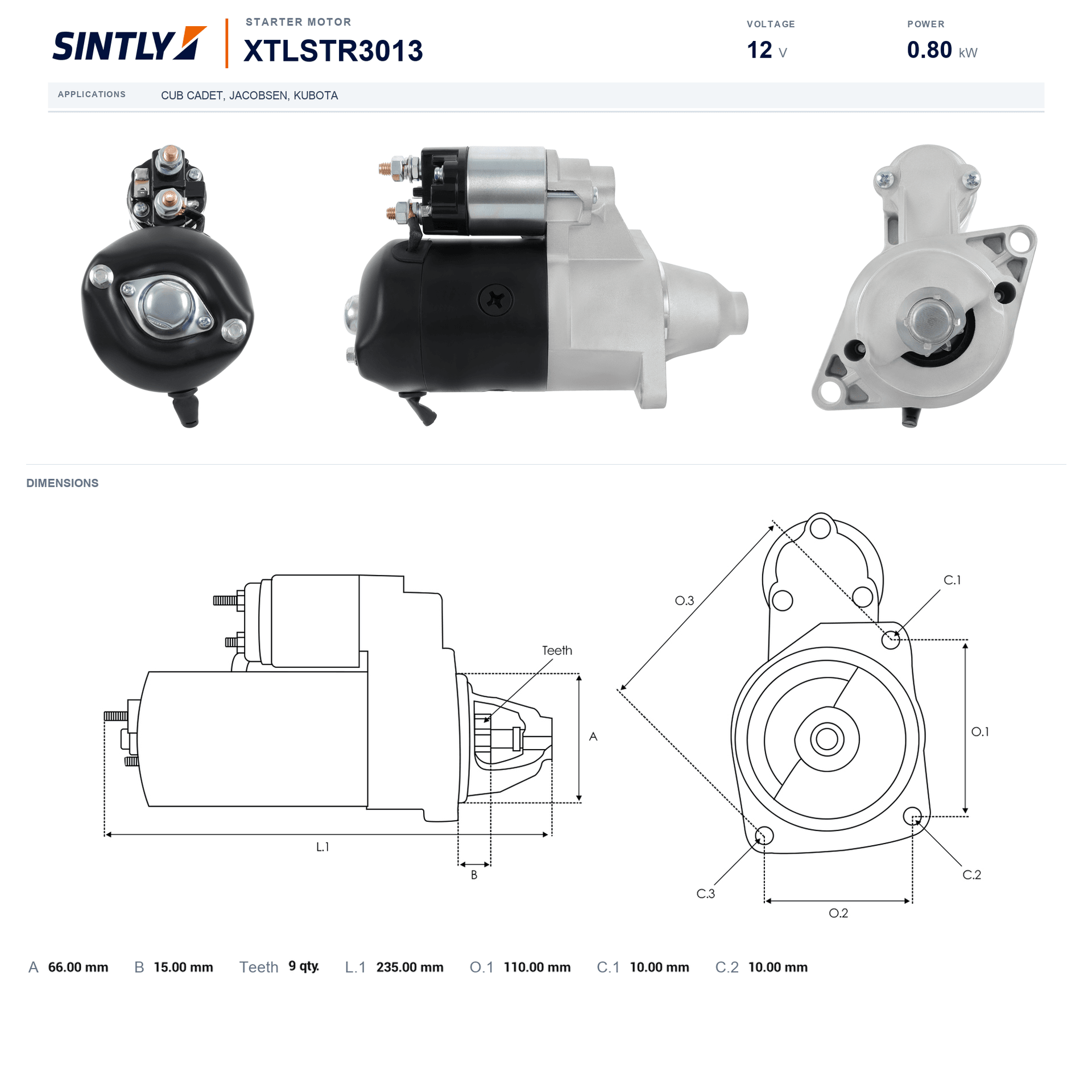 Starter XTLSTR3013