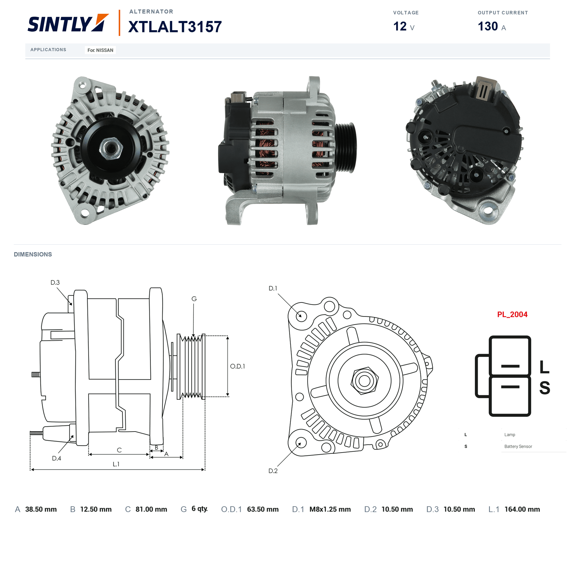 Alternator XTLALT3157