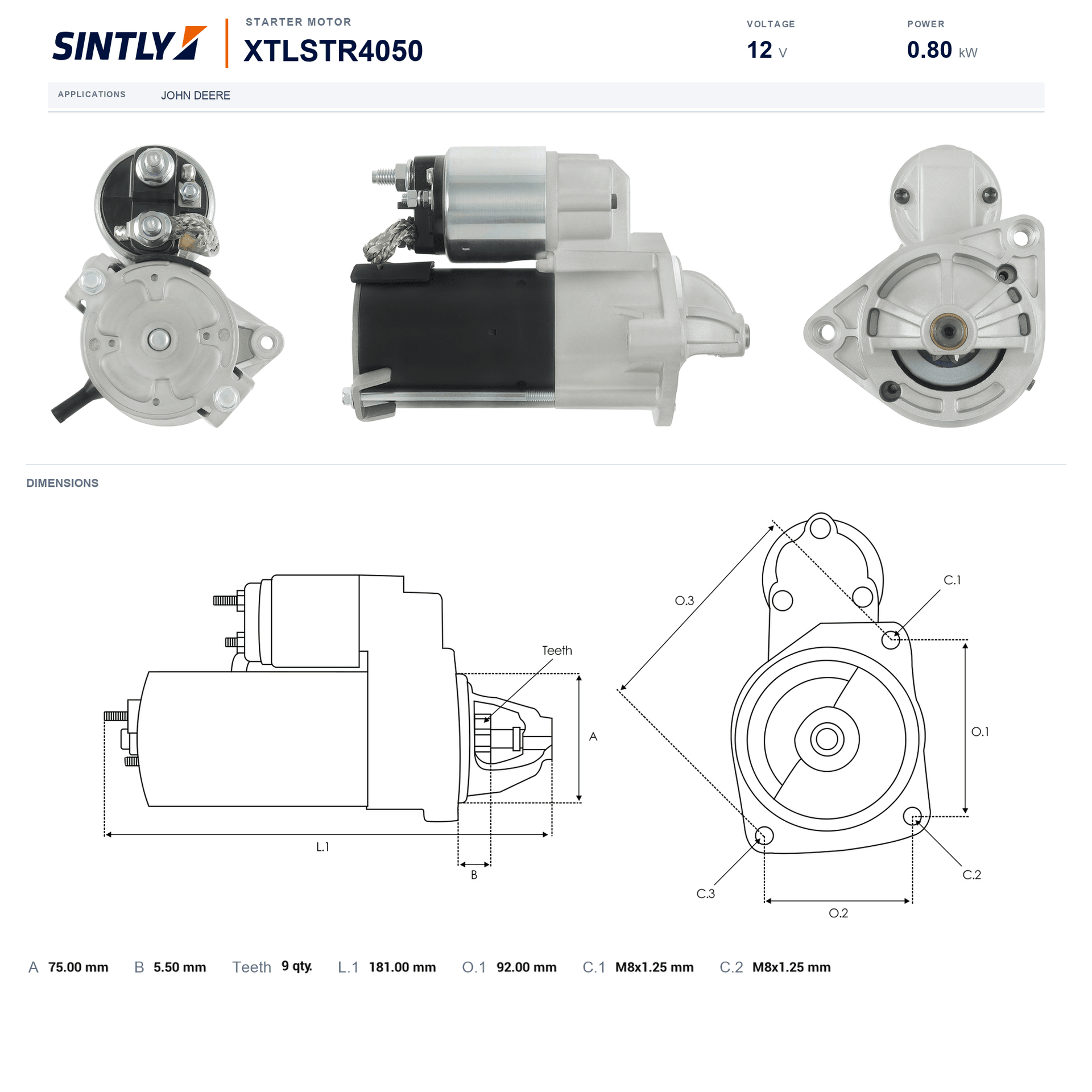 Starter XTLSTR4050