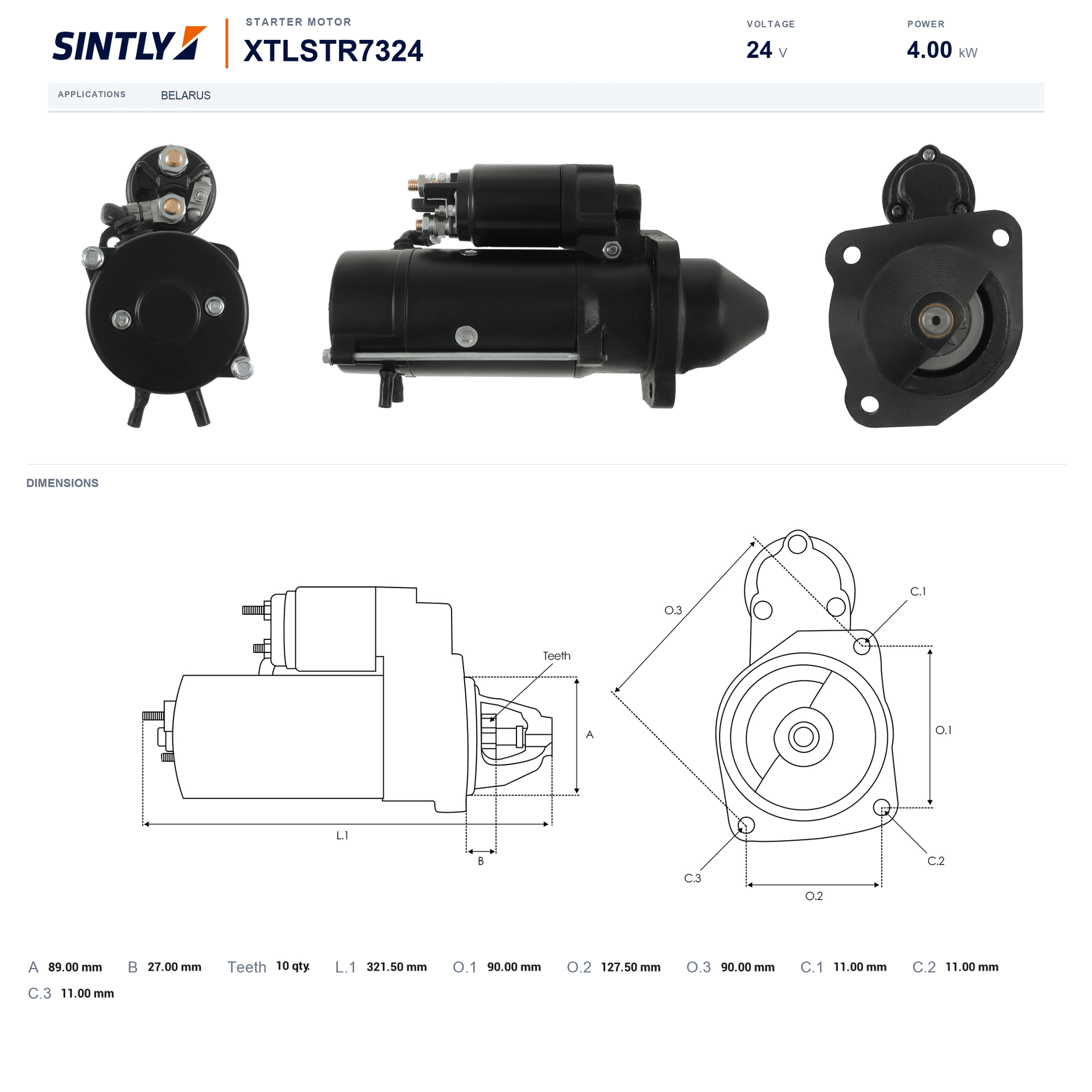 Starter XTLSTR7324