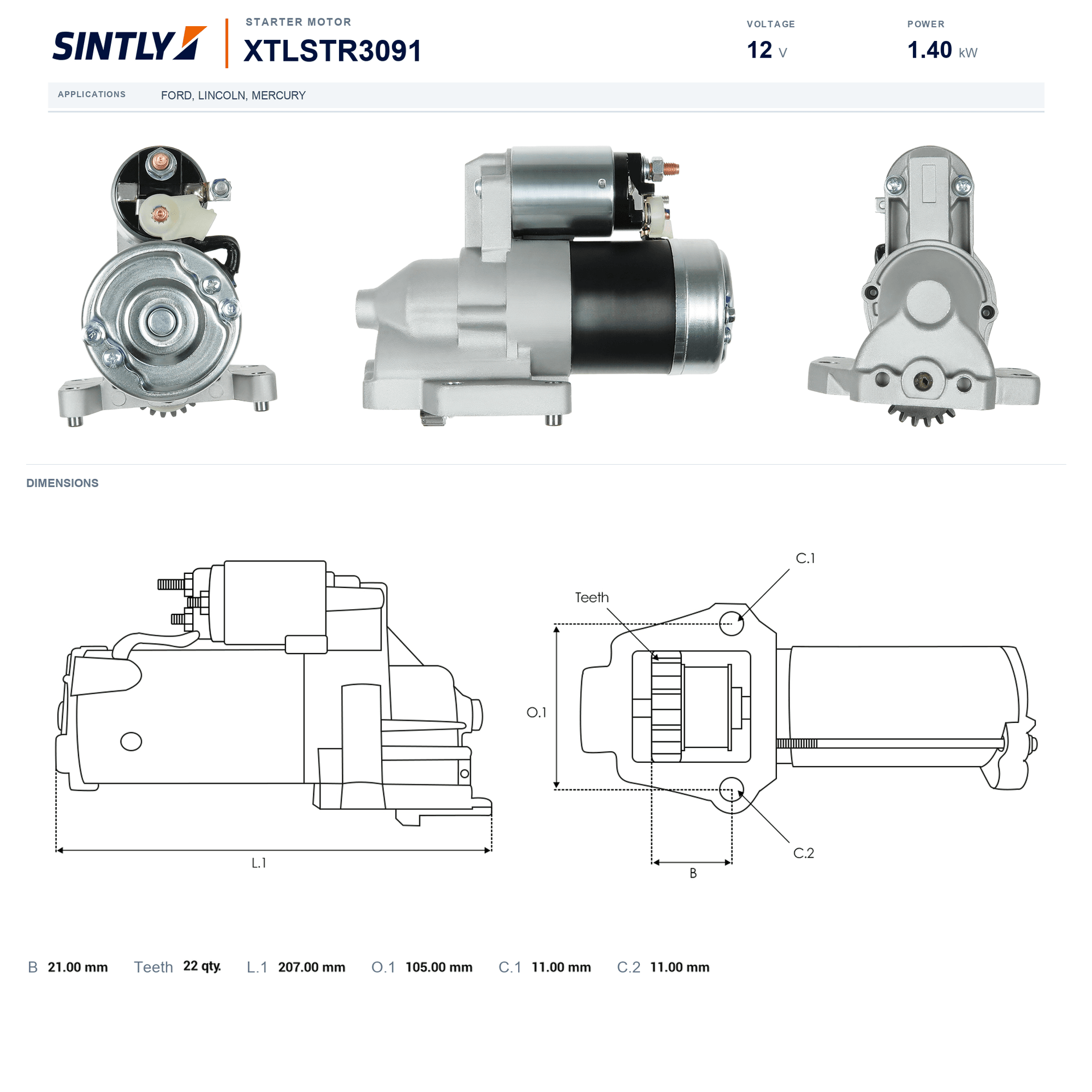 Starter XTLSTR3091