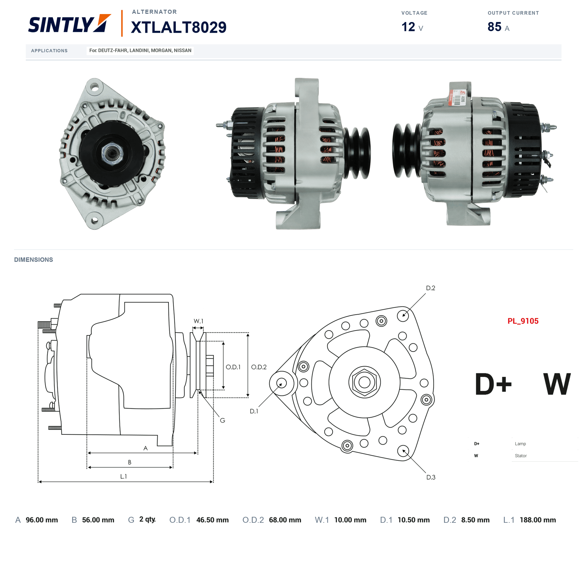 Alternator XTLALT8029