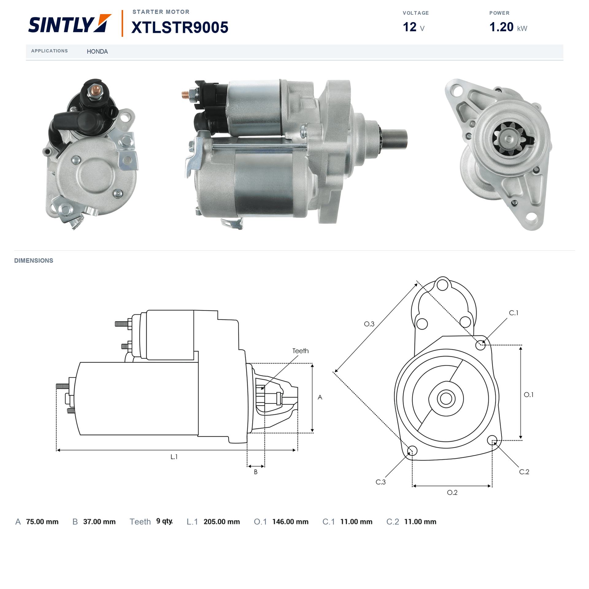 Starter XTLSTR9005