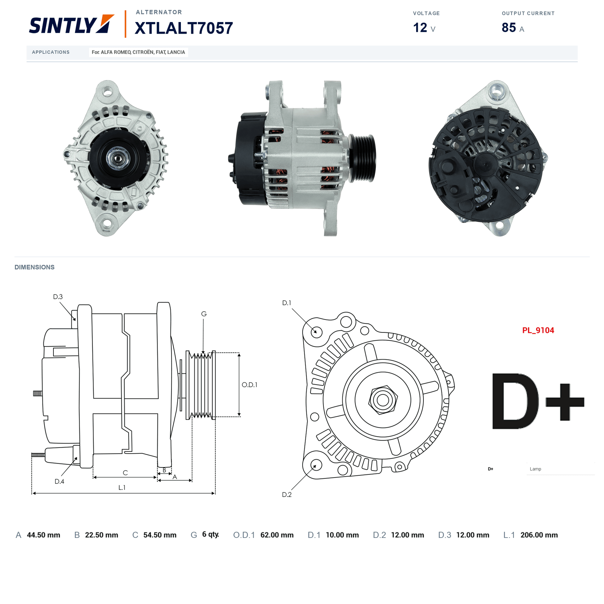 Alternator XTLALT7057