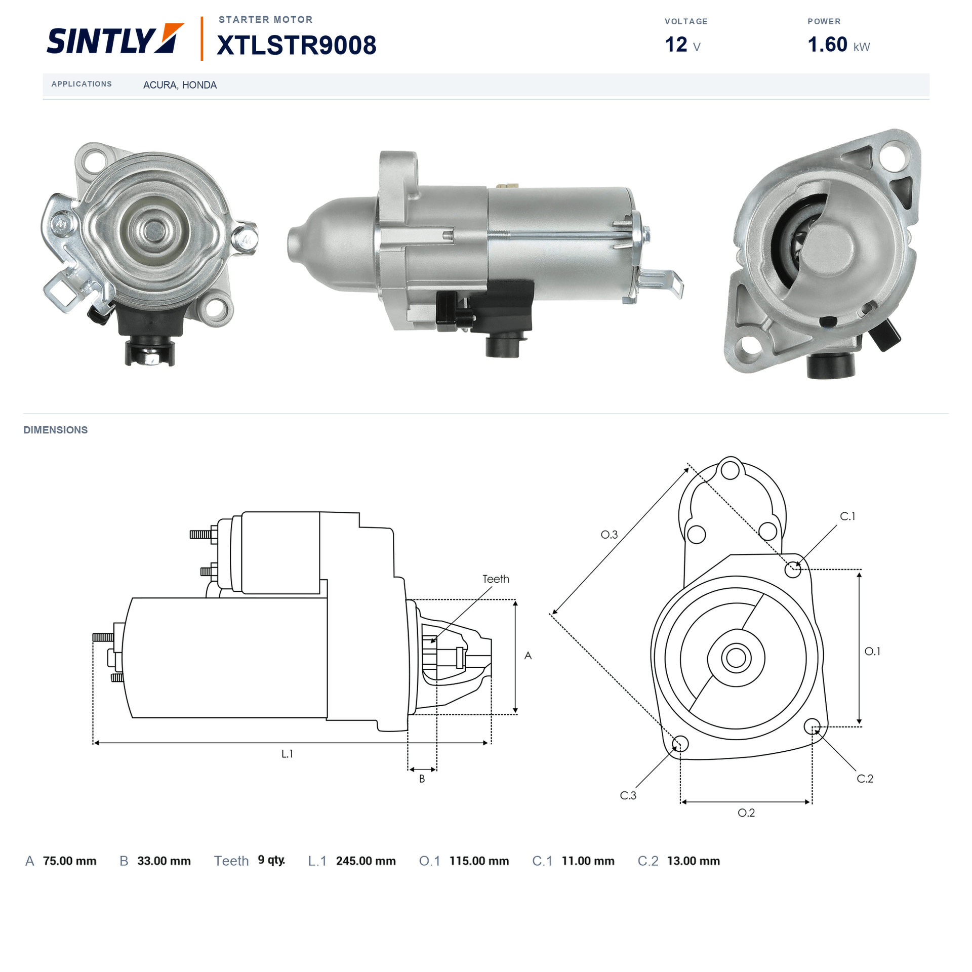 Starter XTLSTR9008