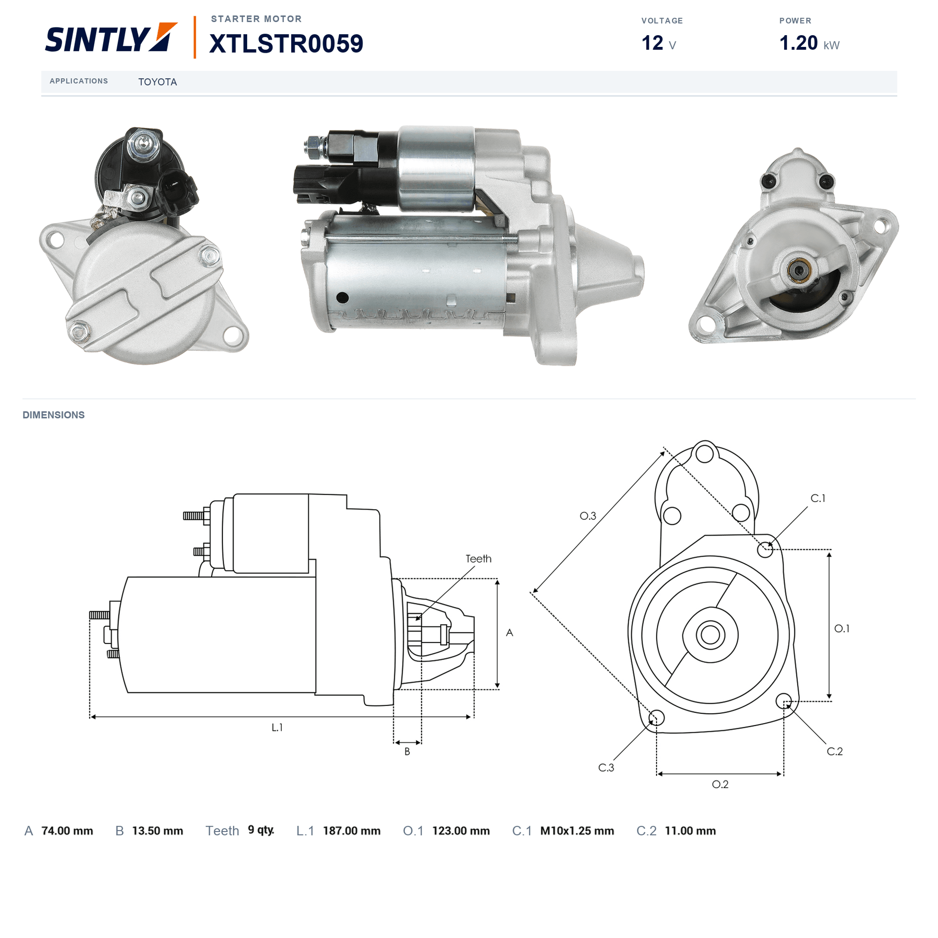 Starter XTLSTR0059