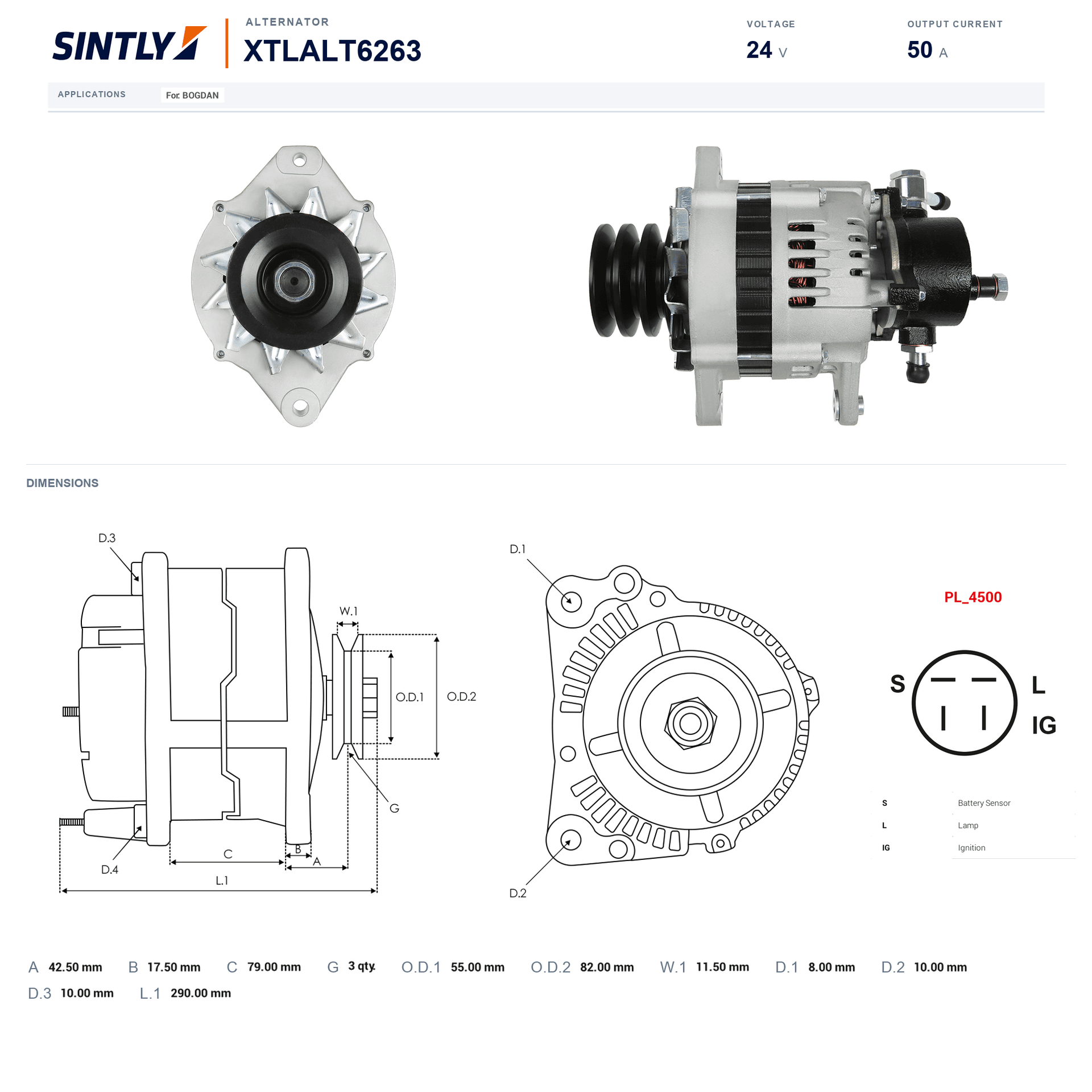 Alternator XTLALT6263