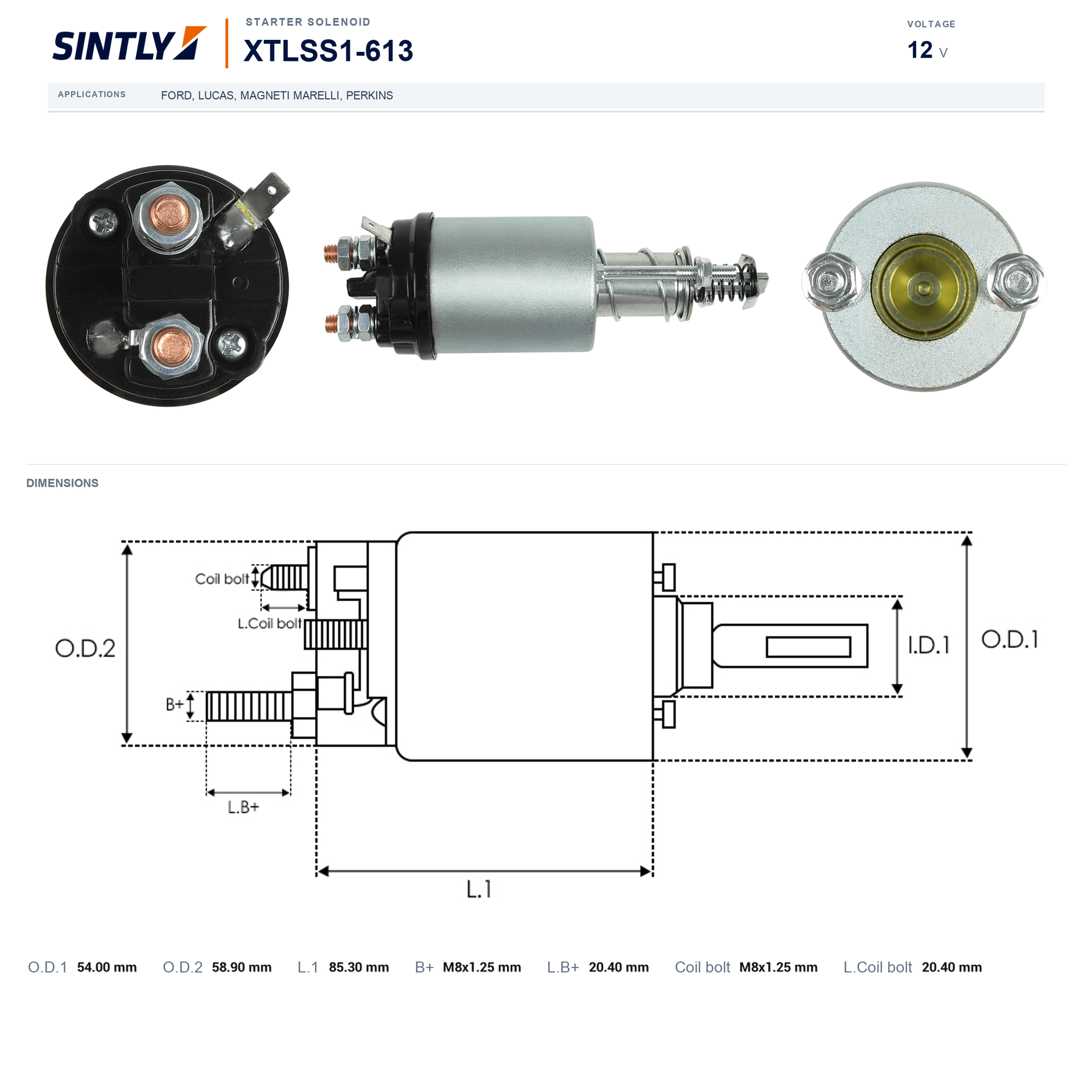 Starter Solenoid XTLSS1-613