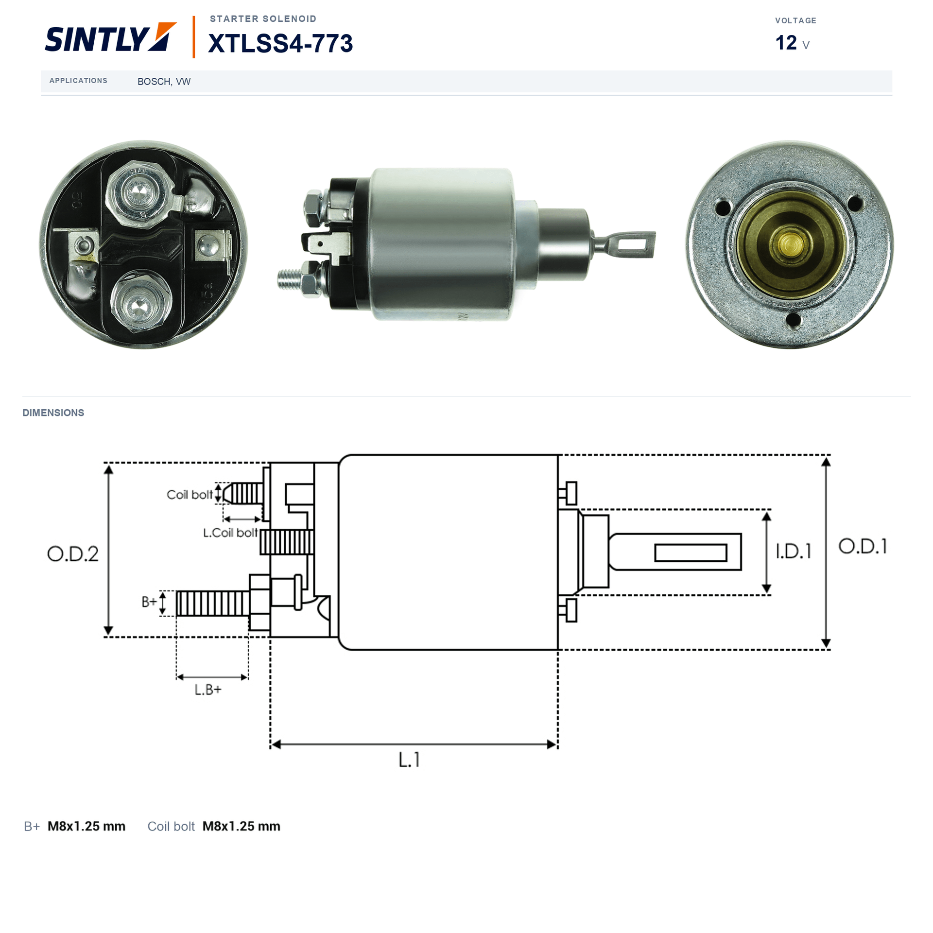 Starter Solenoid XTLSS4-773