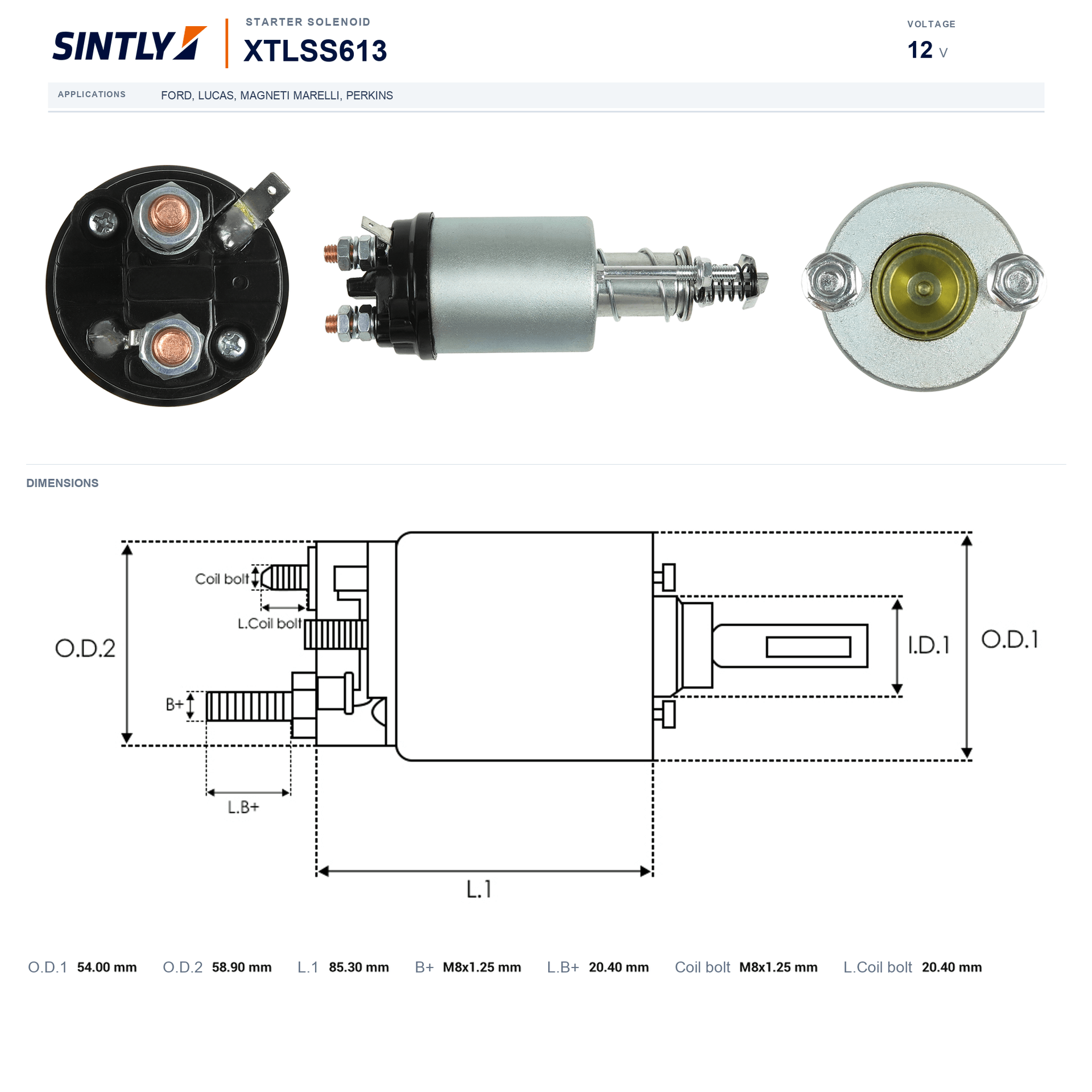 Starter Solenoid XTLSS613