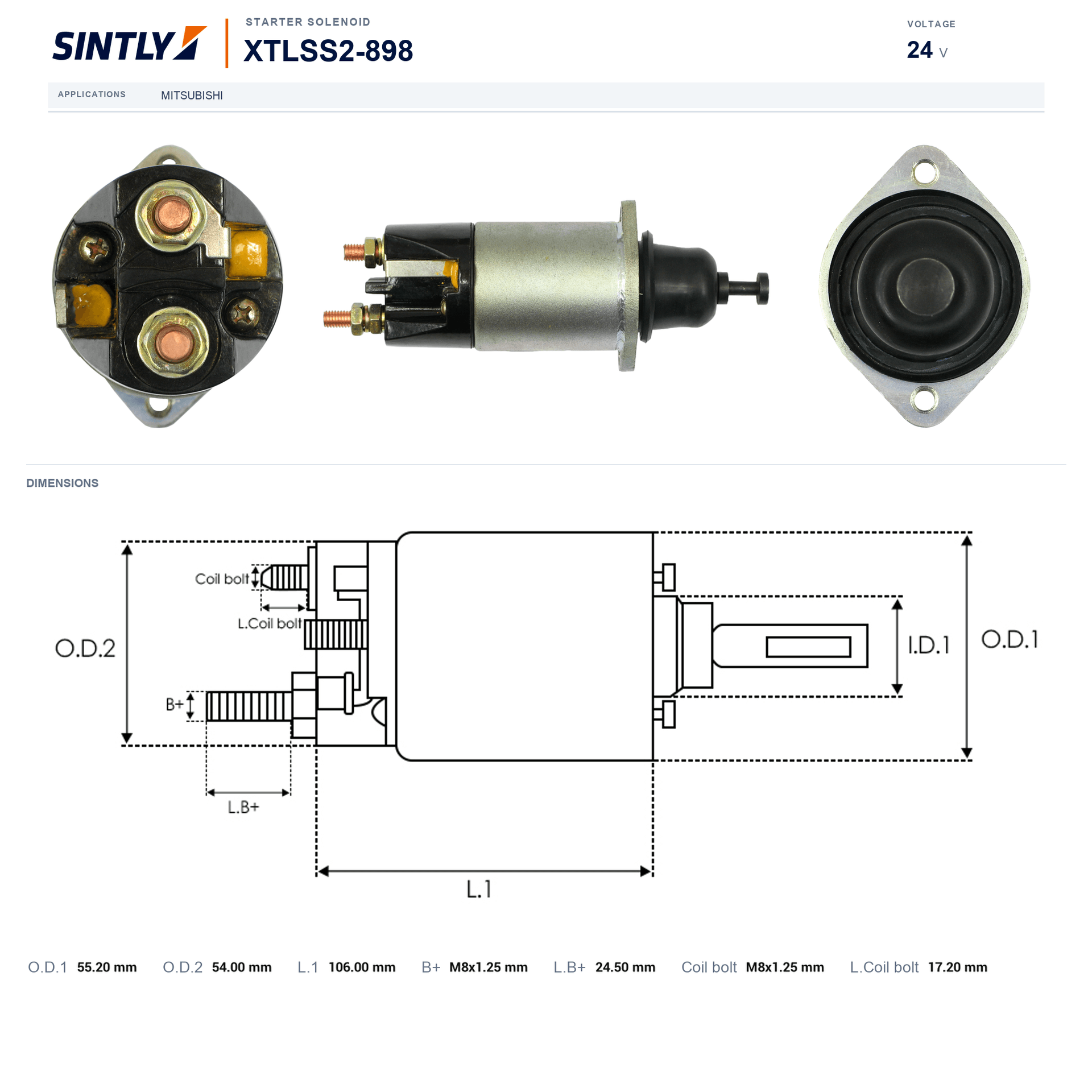 Starter Solenoid XTLSS2-898
