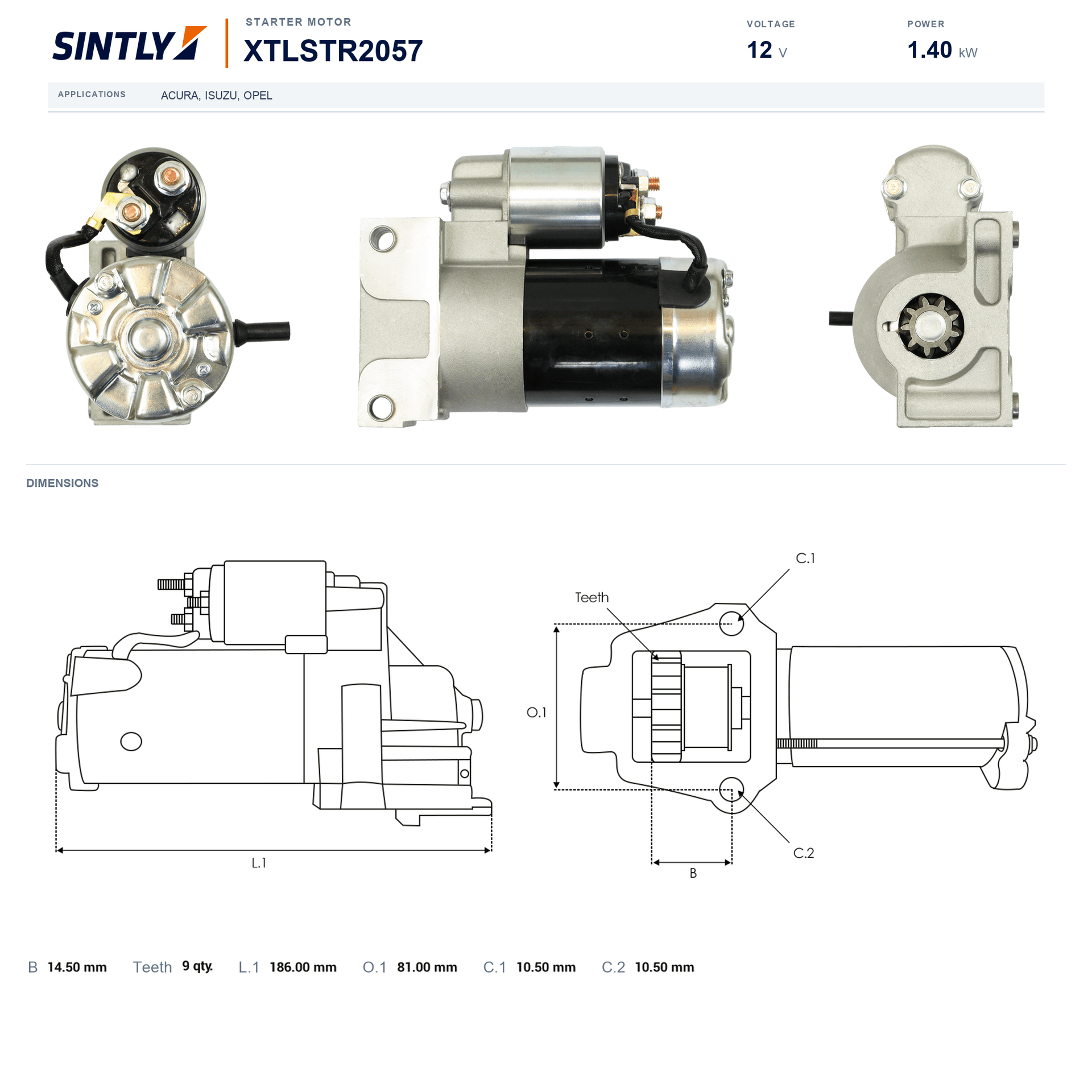 Starter XTLSTR2057