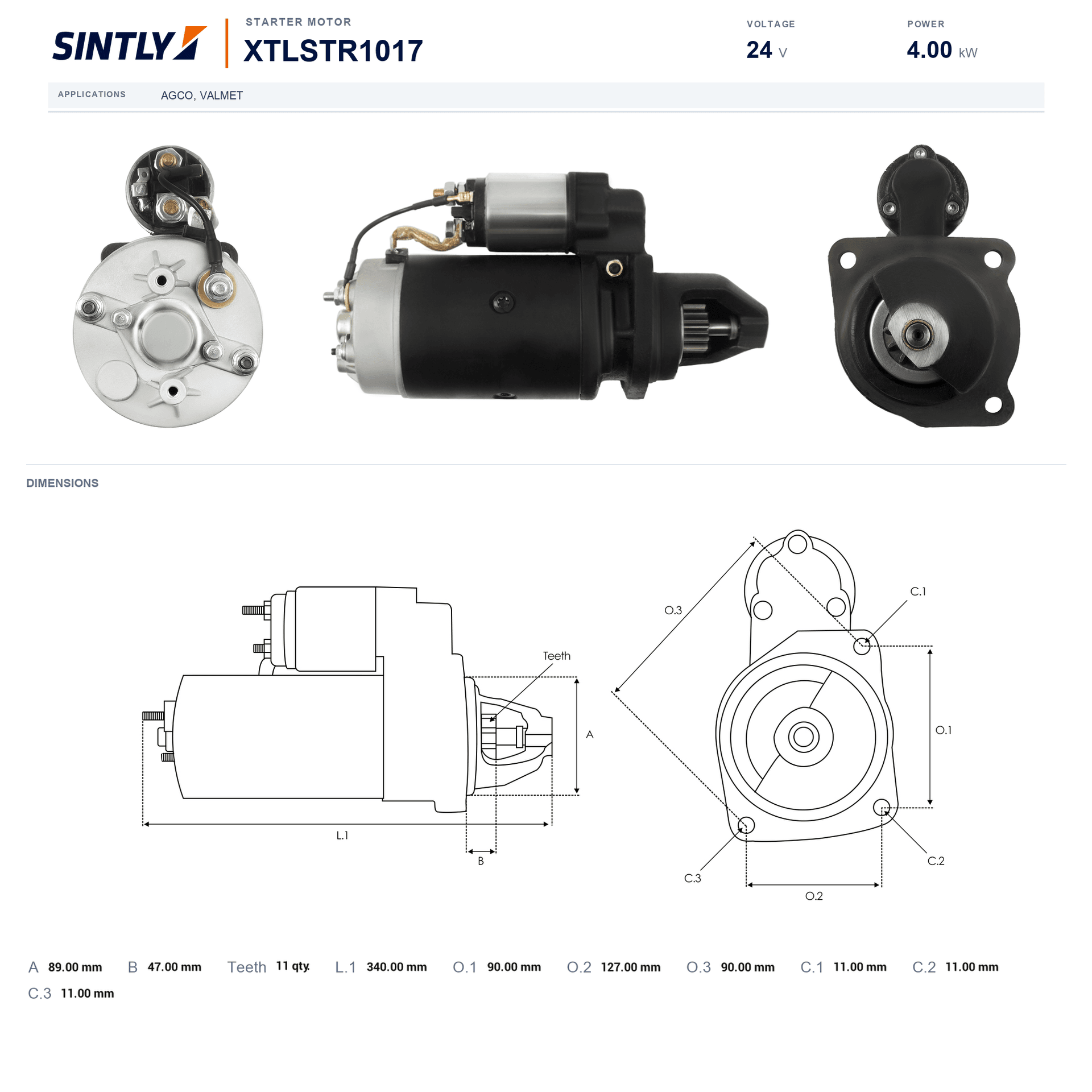 Starter XTLSTR1017