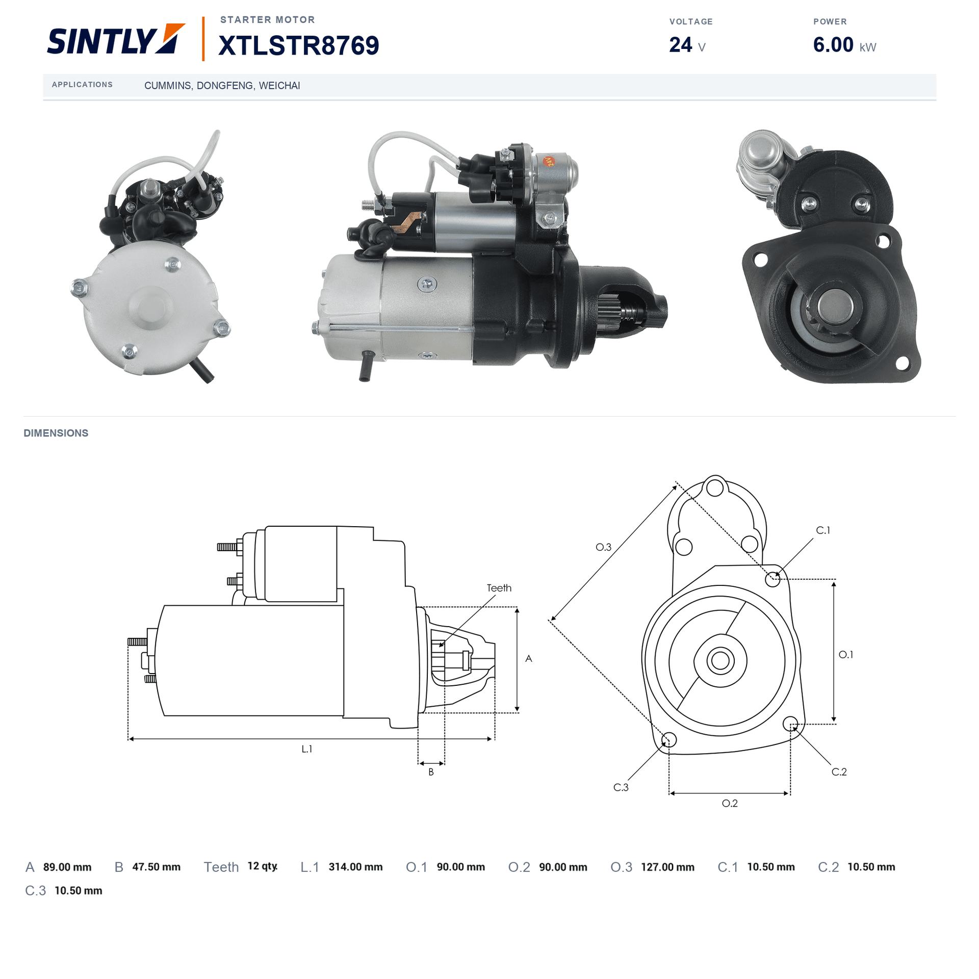 Starter XTLSTR8769