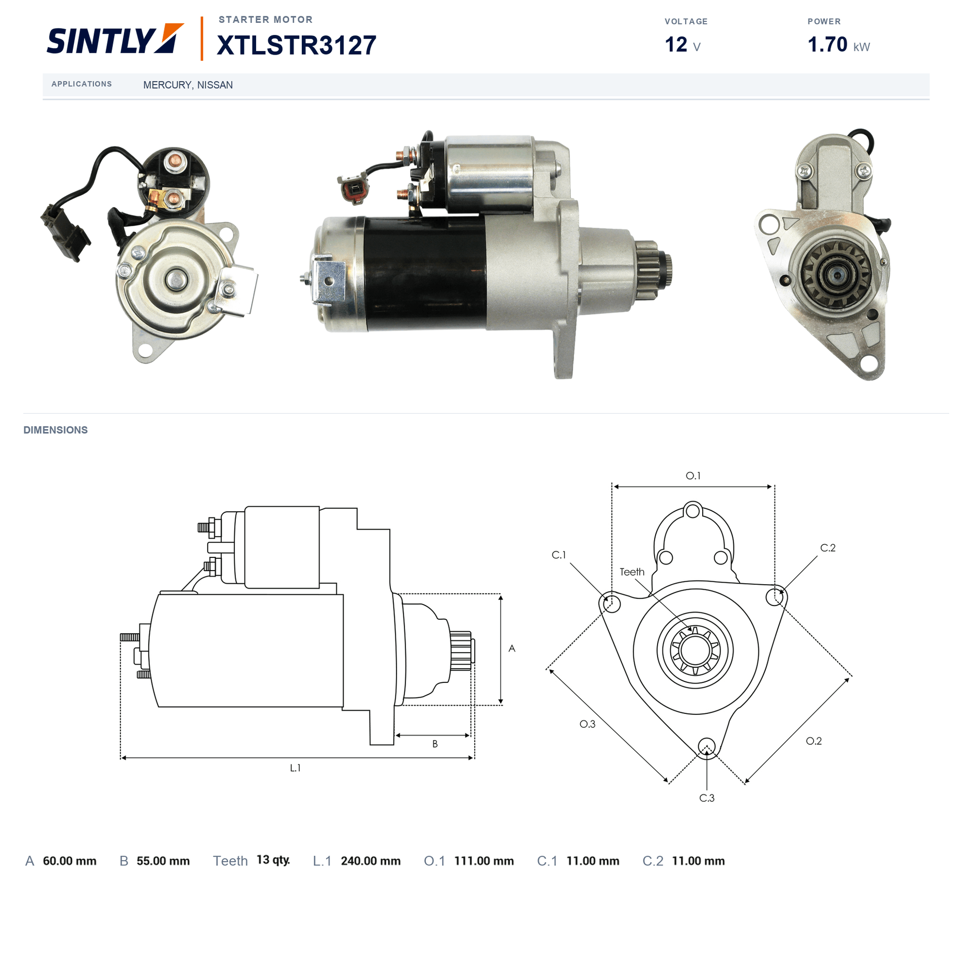 Starter XTLSTR3127