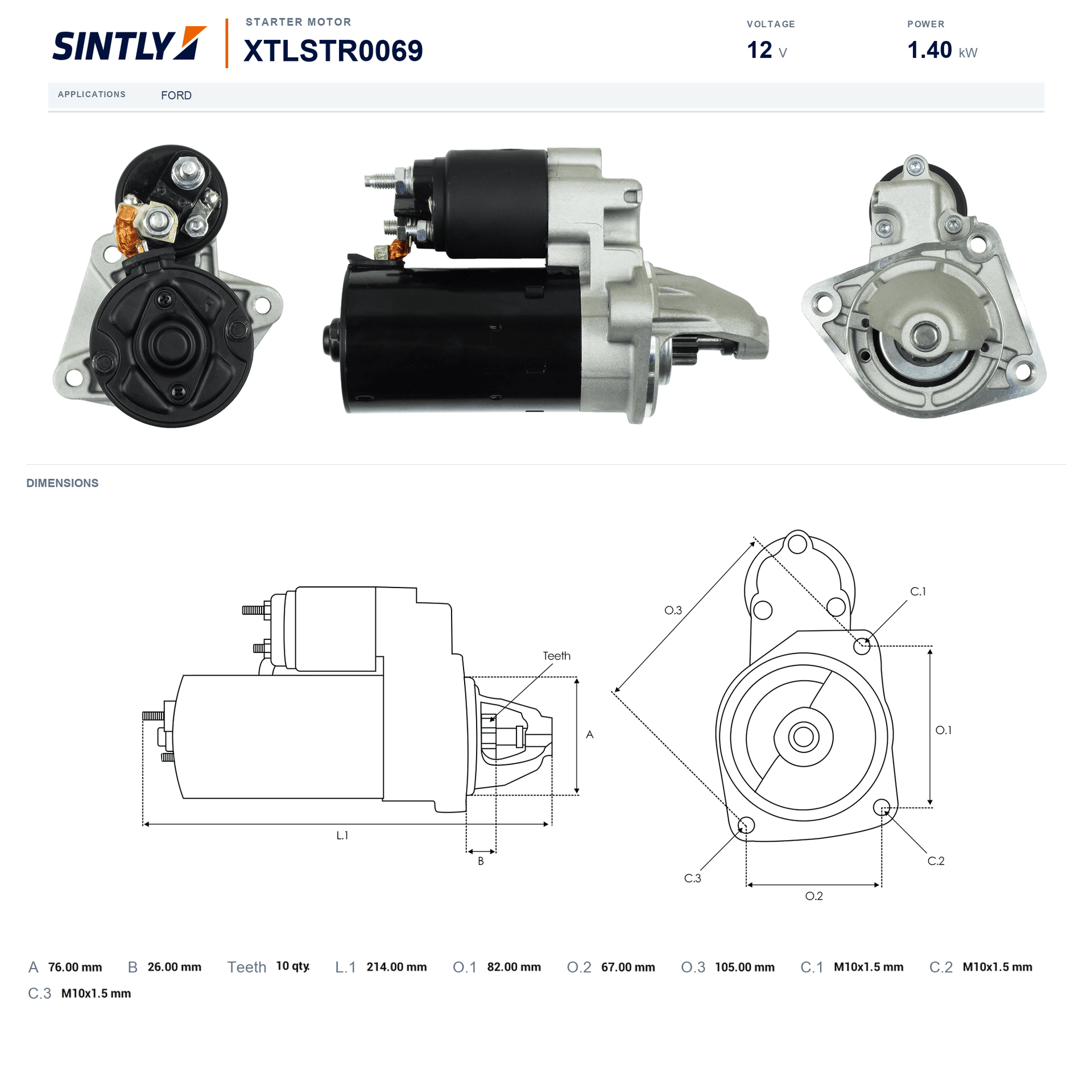 Starter XTLSTR0069