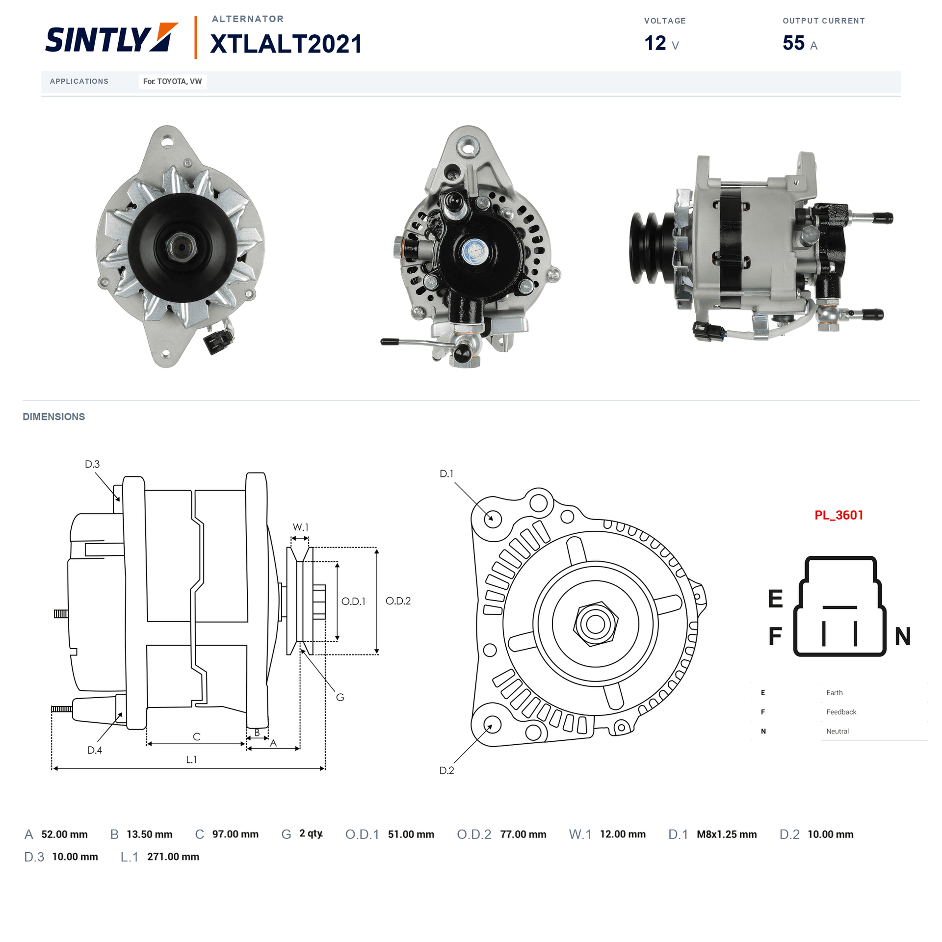 Alternator XTLALT2021